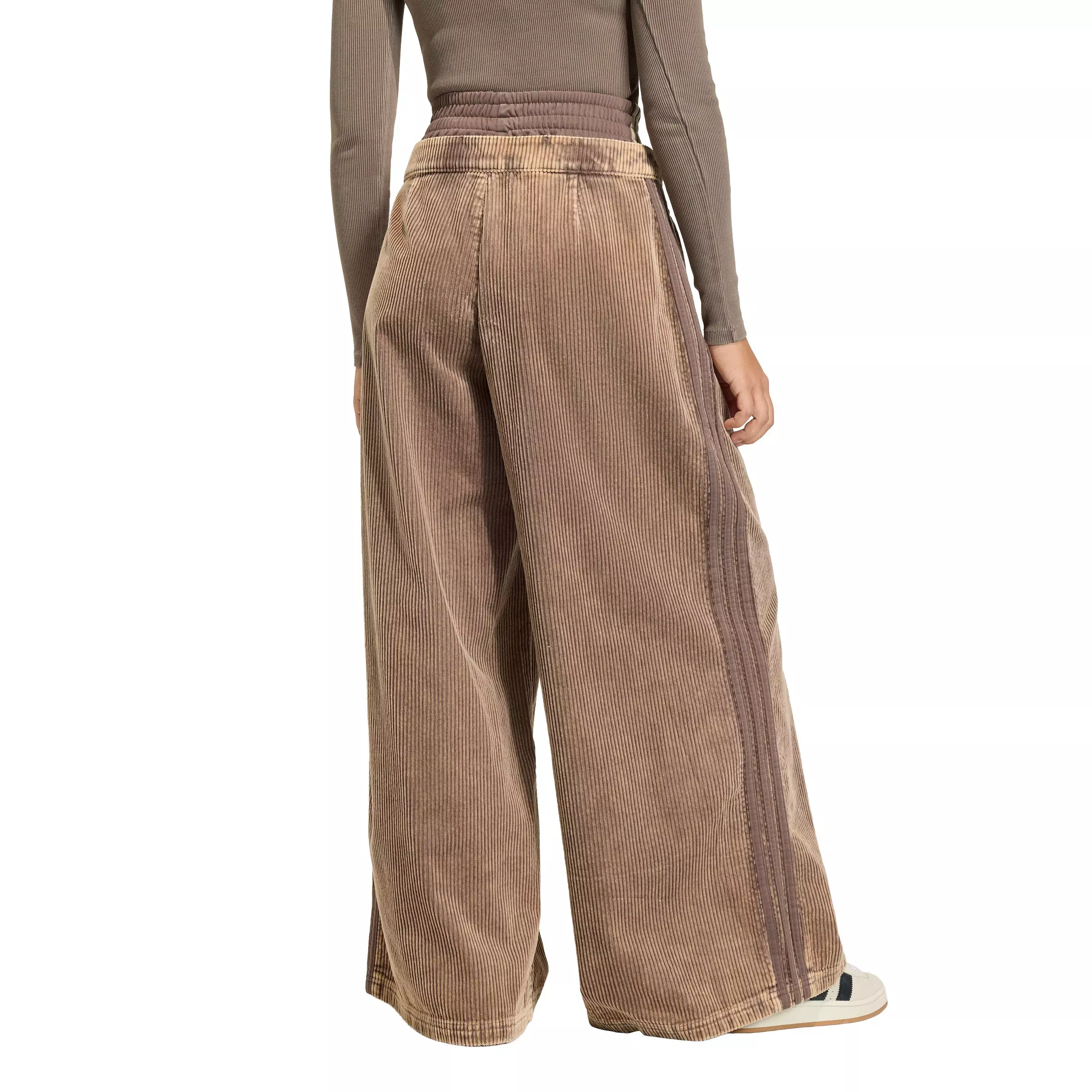 adidas Originals Women's Corduroy Oversized Pants - Brown - BROWN