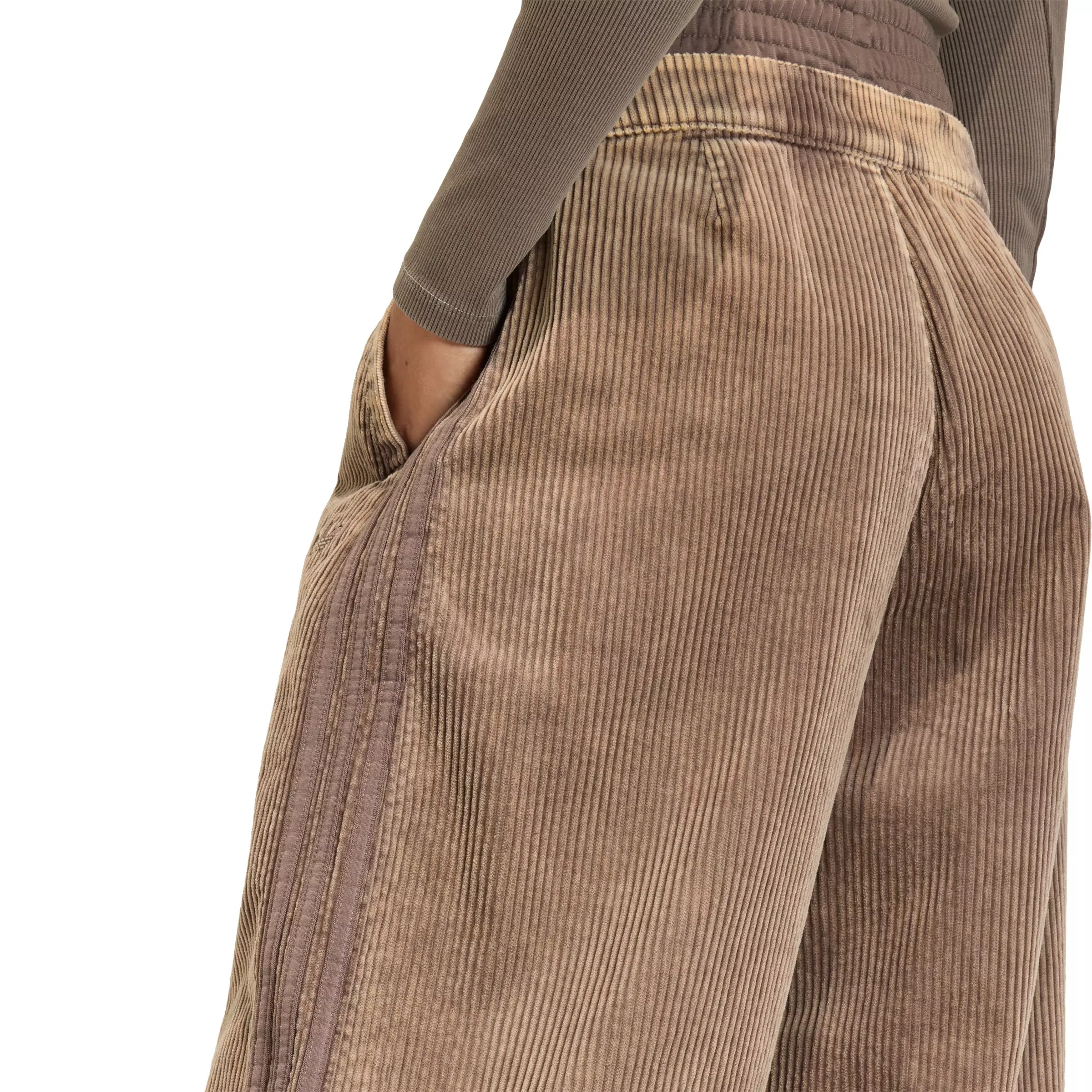 adidas Originals Women's Corduroy Oversized Pants - Brown - BROWN