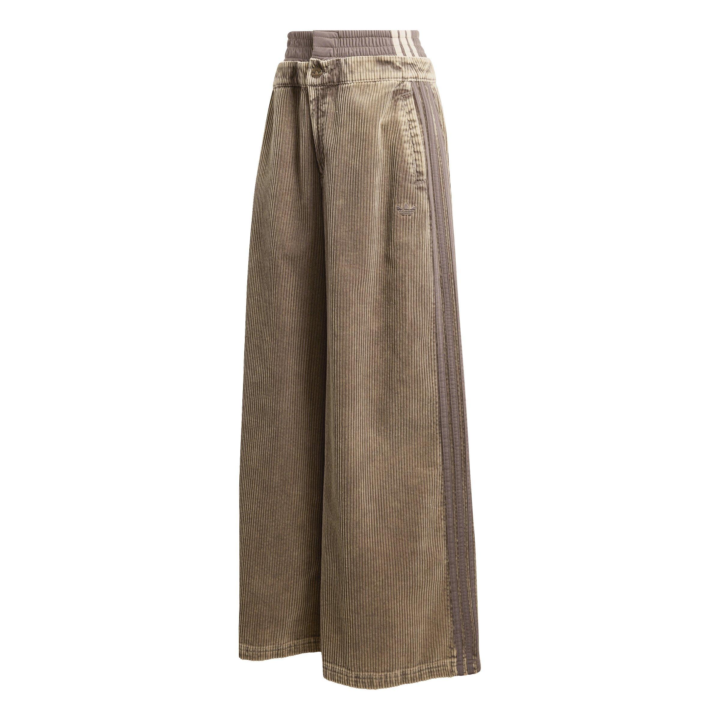 adidas Originals Women's Corduroy Oversized Pants - Brown - BROWN Thumbnail View 6