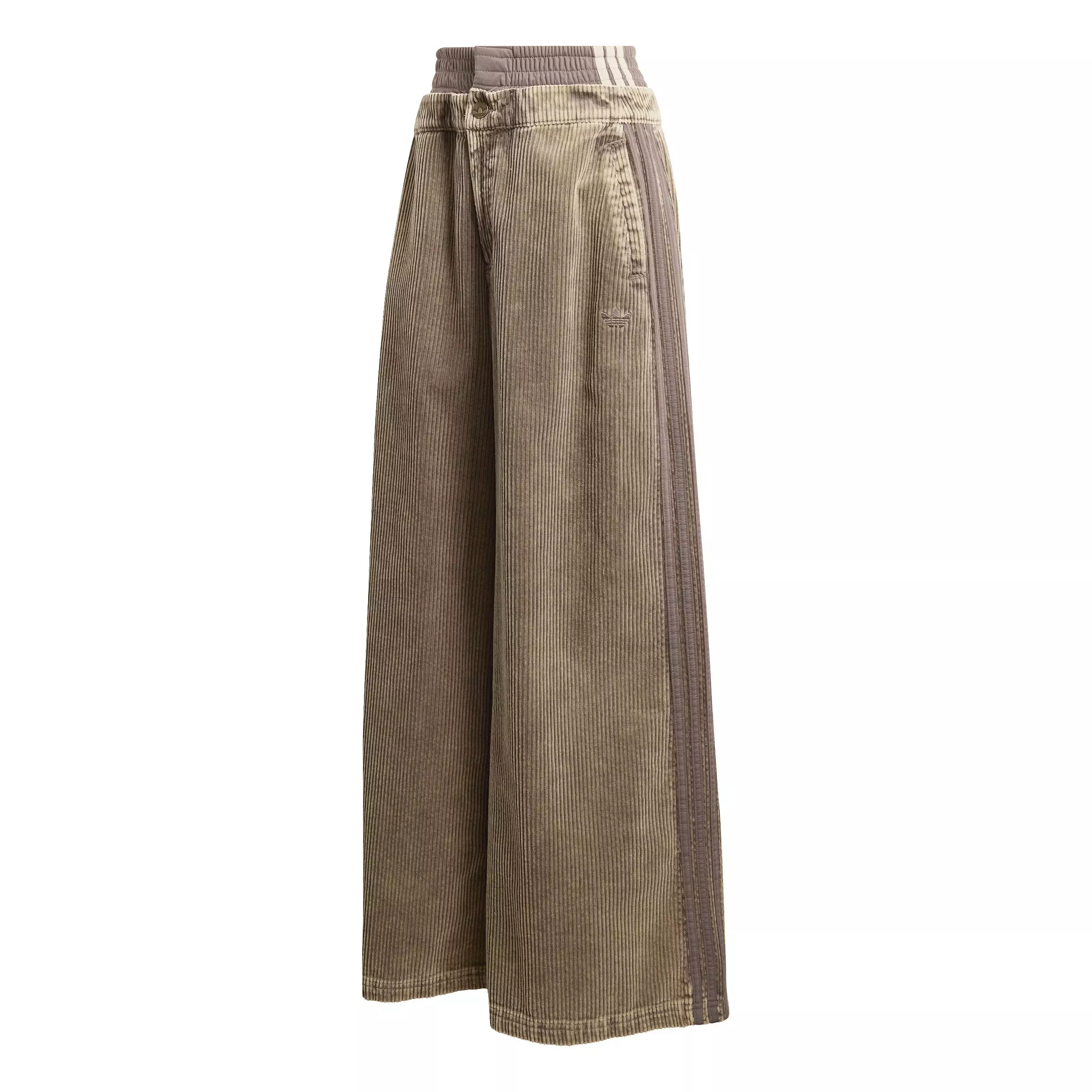 adidas Originals Women's Corduroy Oversized Pants - Brown - BROWN