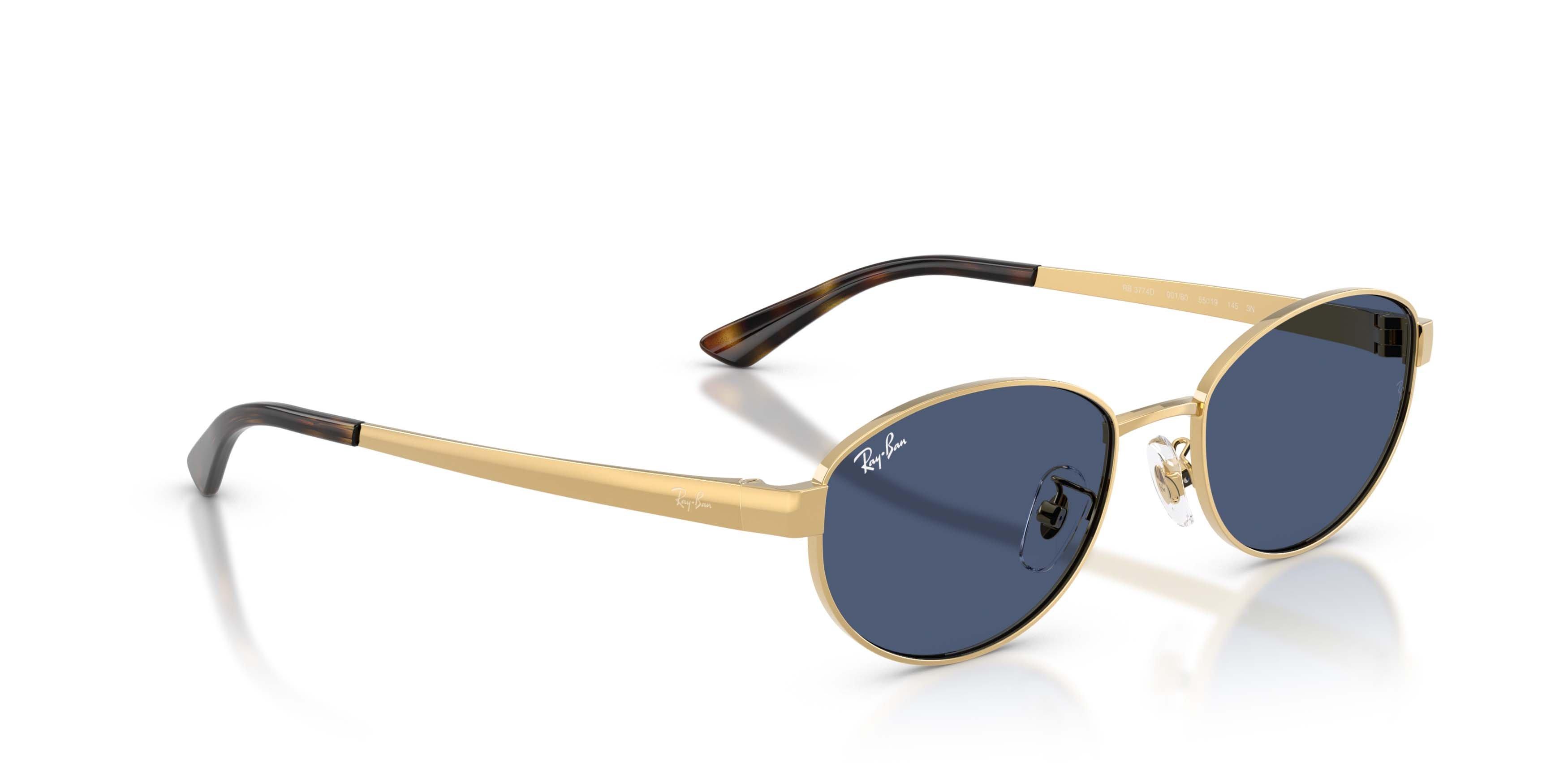 Ray-Ban RB3774D Dark Blue Sunglasses - Arista Gold - GOLD/DARK BLUE