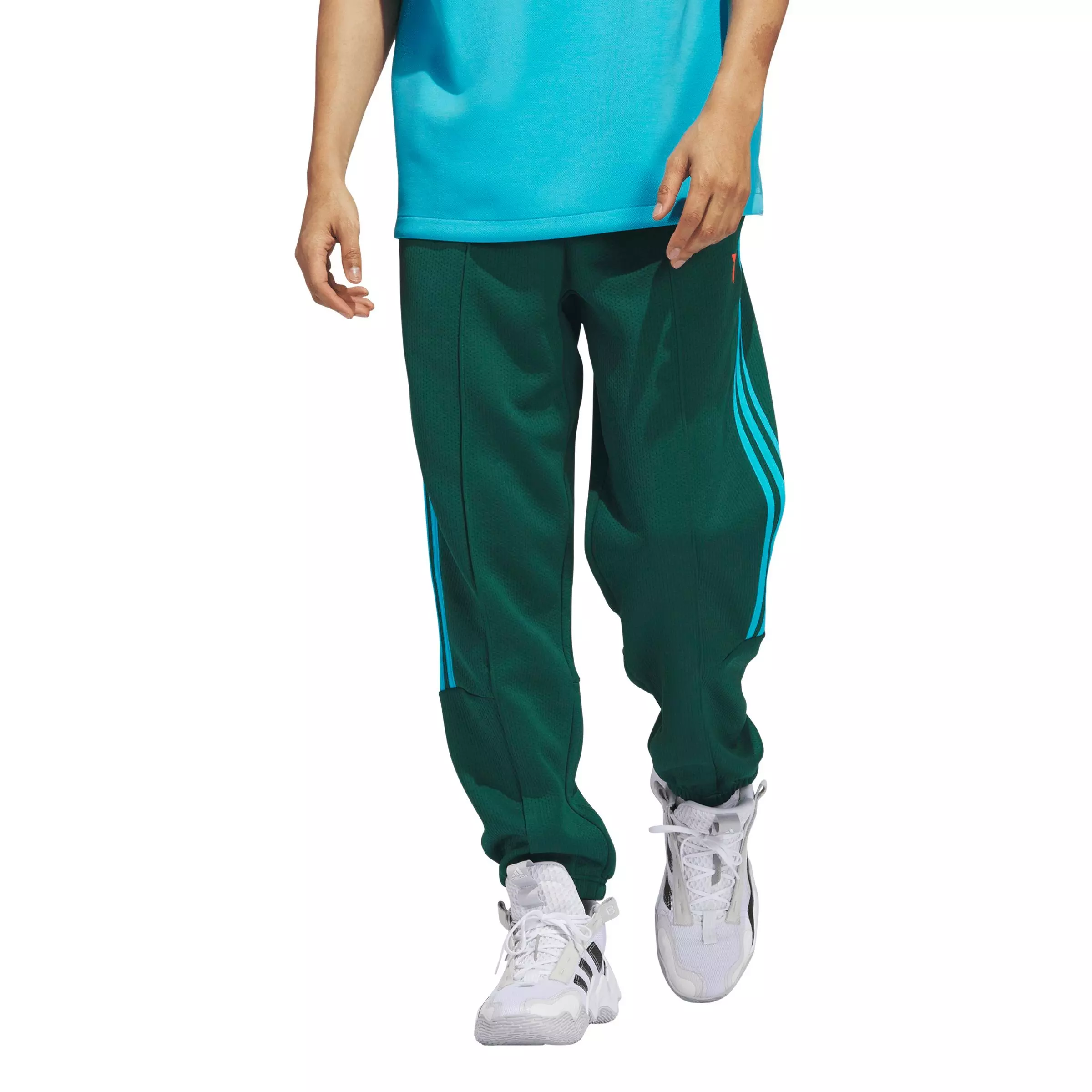 adidas Men's Trae Tech Basketball Pants -Dk Green - DK GREEN