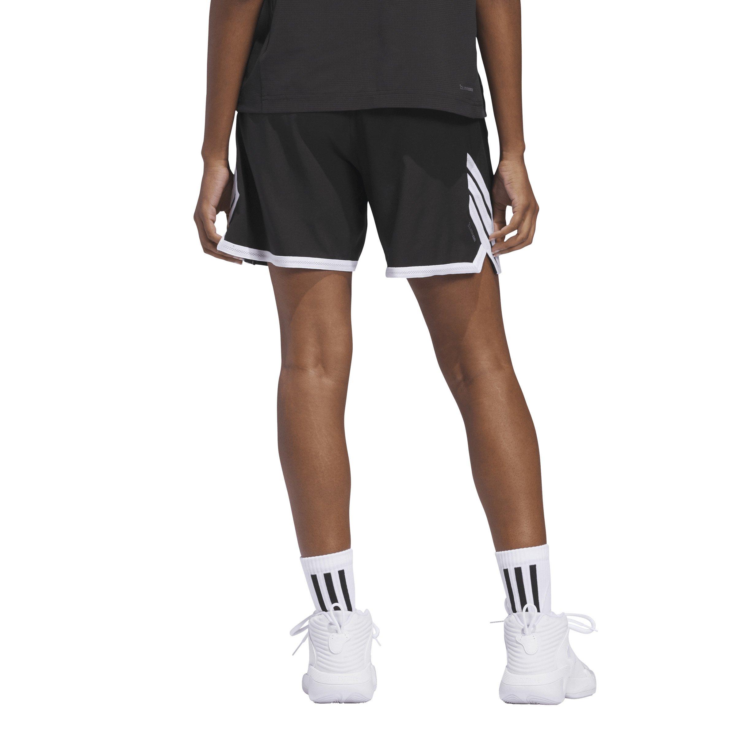 adidas Women's Crazy Lite Basketball Shorts - Black/White - BLACK/WHITE Thumbnail View 2