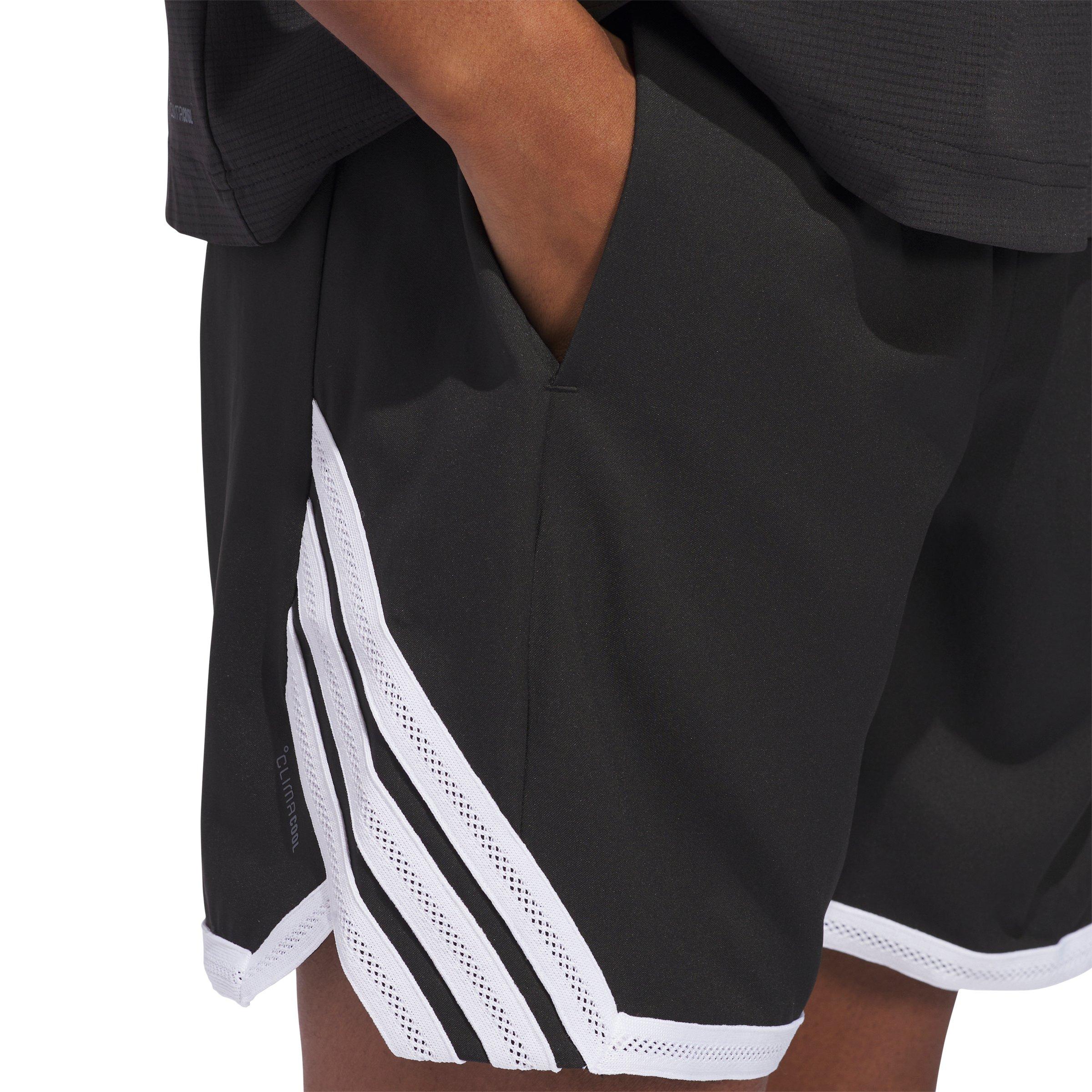 adidas Women's Crazy Lite Basketball Shorts - Black/White - BLACK/WHITE Thumbnail View 3