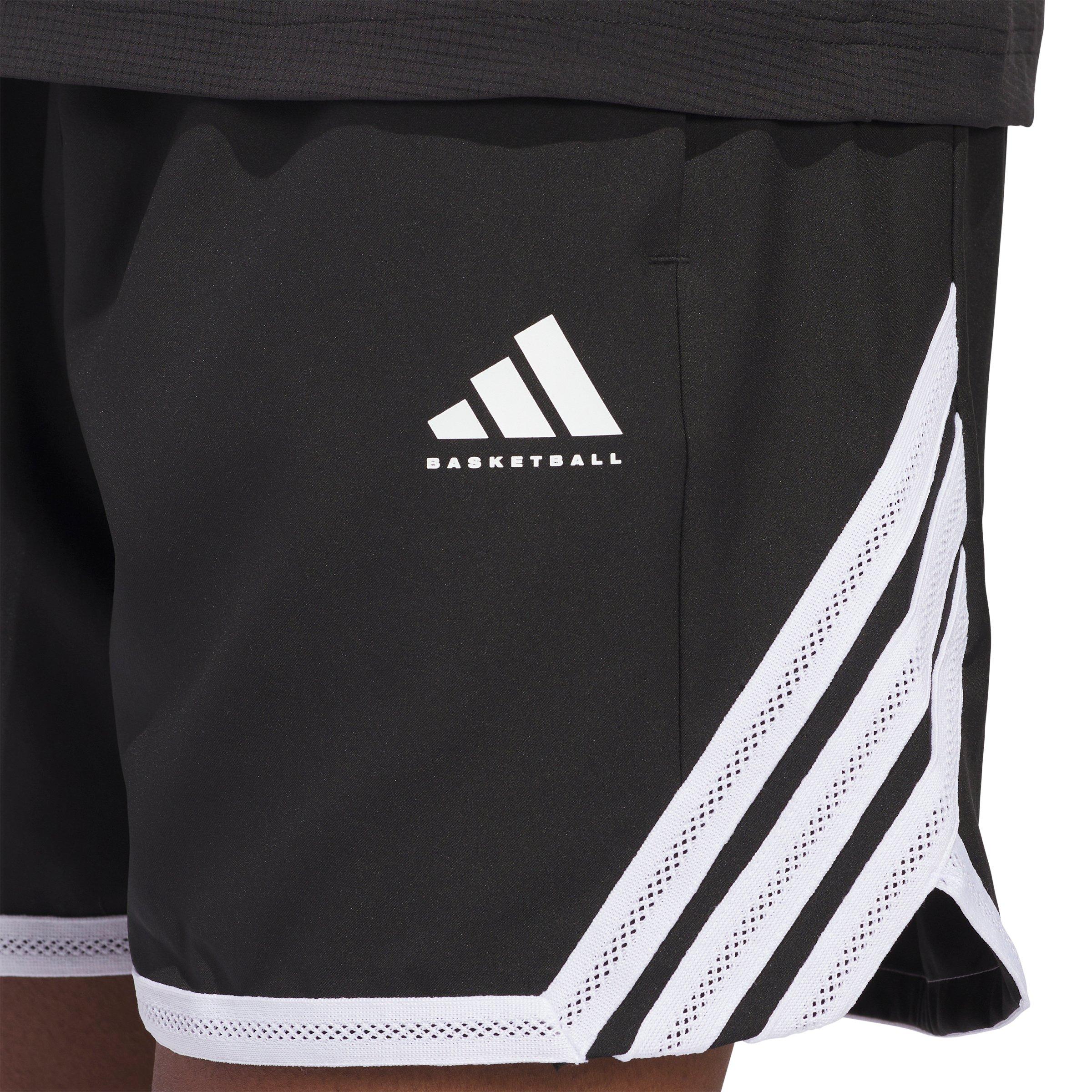 adidas Women's Crazy Lite Basketball Shorts - Black/White - BLACK/WHITE Thumbnail View 4