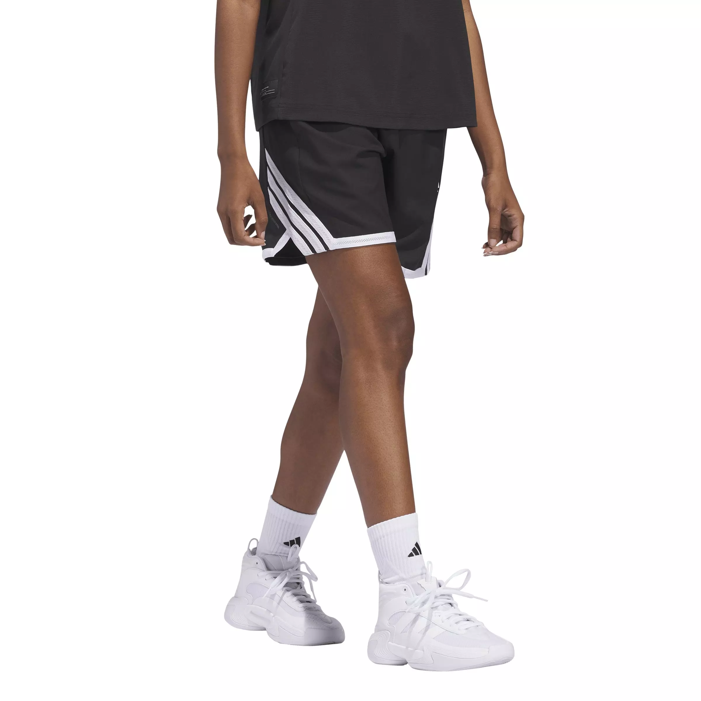 adidas Women's Crazy Lite Basketball Shorts - Black/White - BLACK/WHITE
