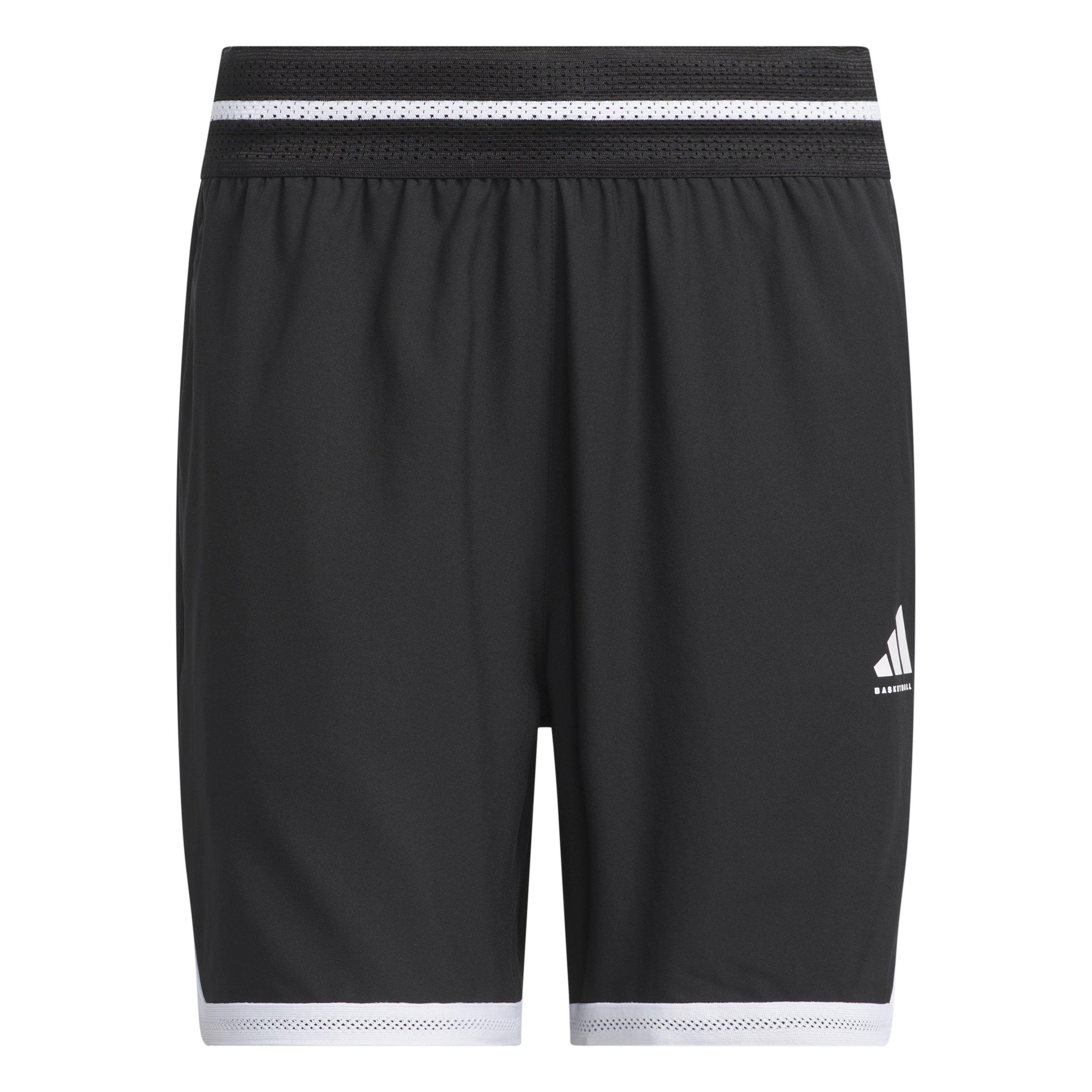 adidas Women's Crazy Lite Basketball Shorts - Black/White - BLACK/WHITE Thumbnail View 6
