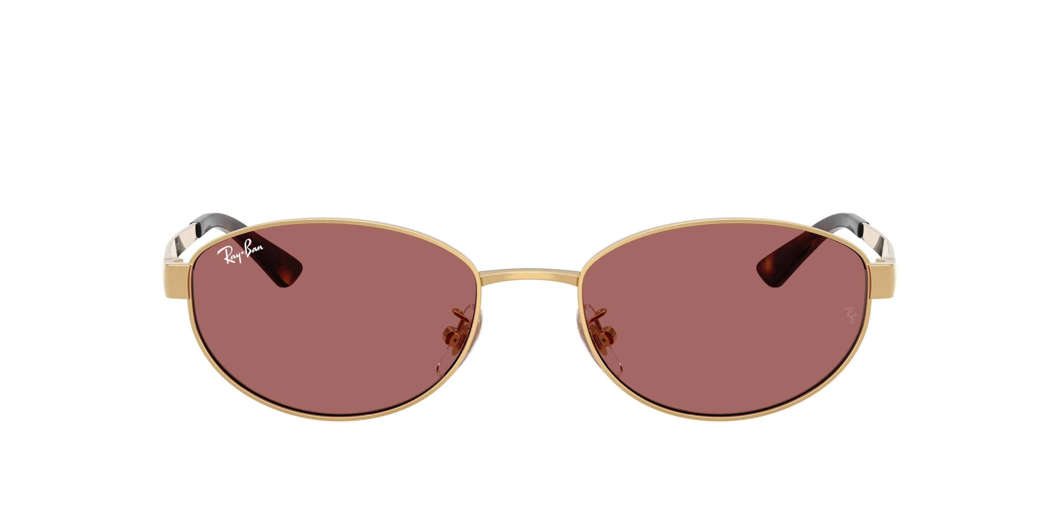 Ray-Ban RB3774D Dark Violet Sunglasses - Arista Gold - GOLD/VIOLET