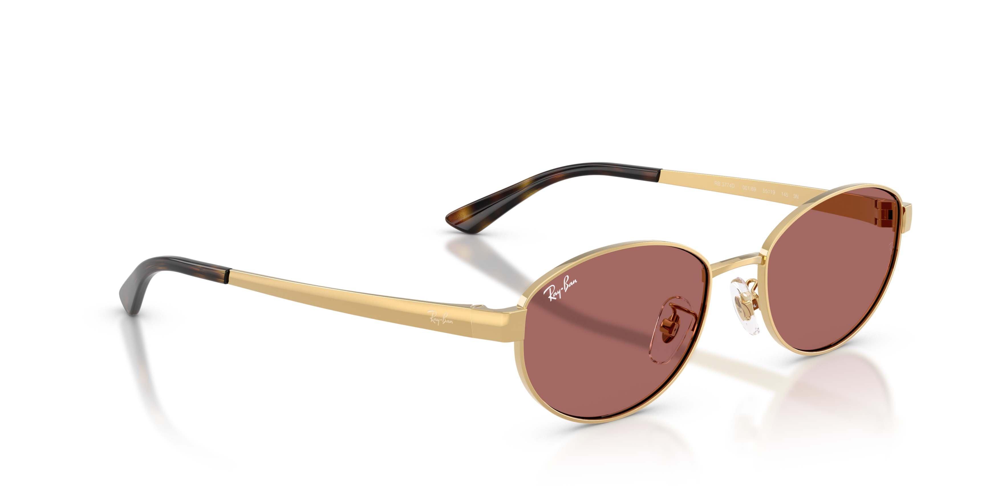 Ray-Ban RB3774D Dark Violet Sunglasses - Arista Gold - GOLD/VIOLET