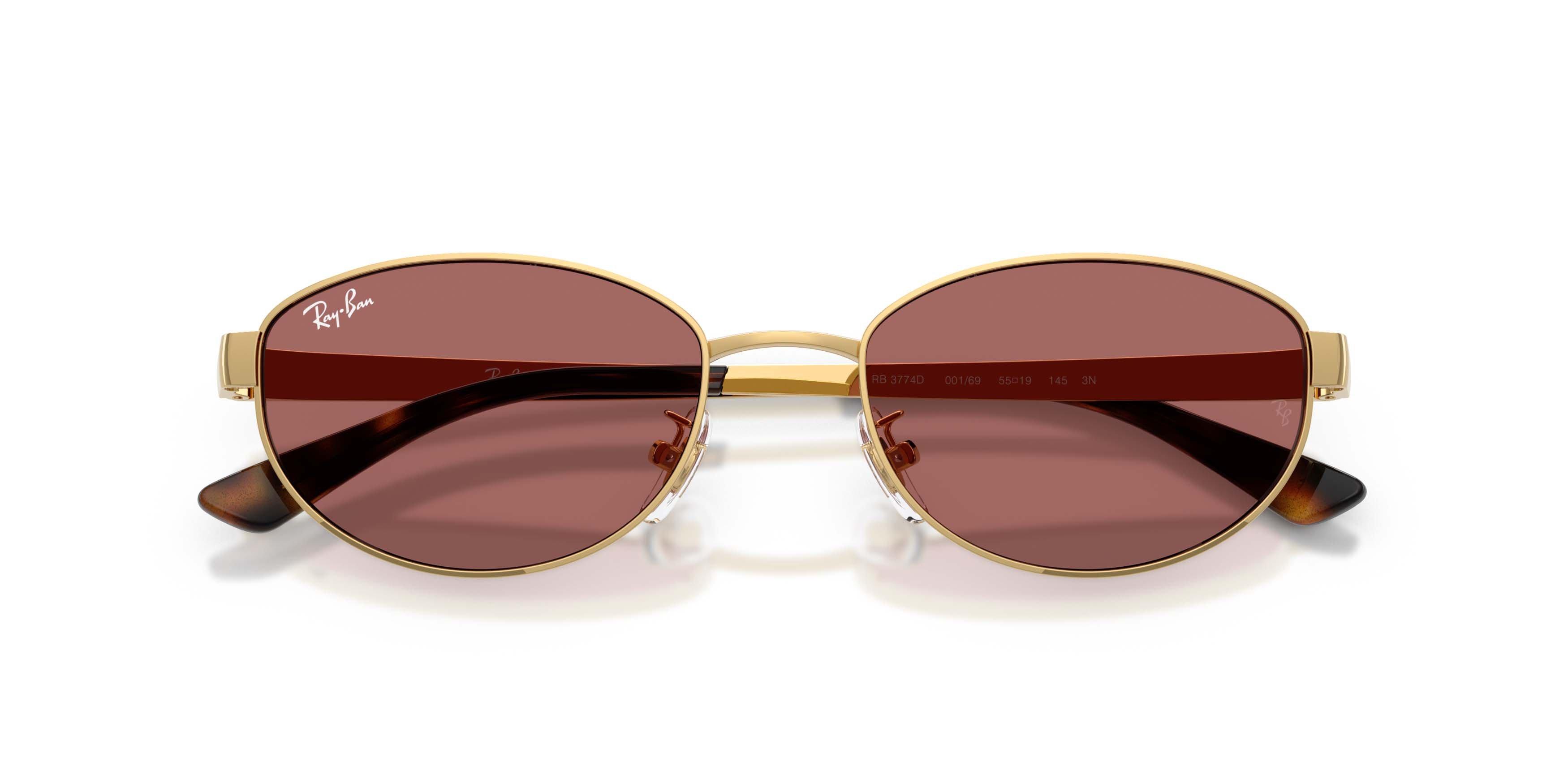 Ray-Ban RB3774D Dark Violet Sunglasses - Arista Gold - GOLD/VIOLET