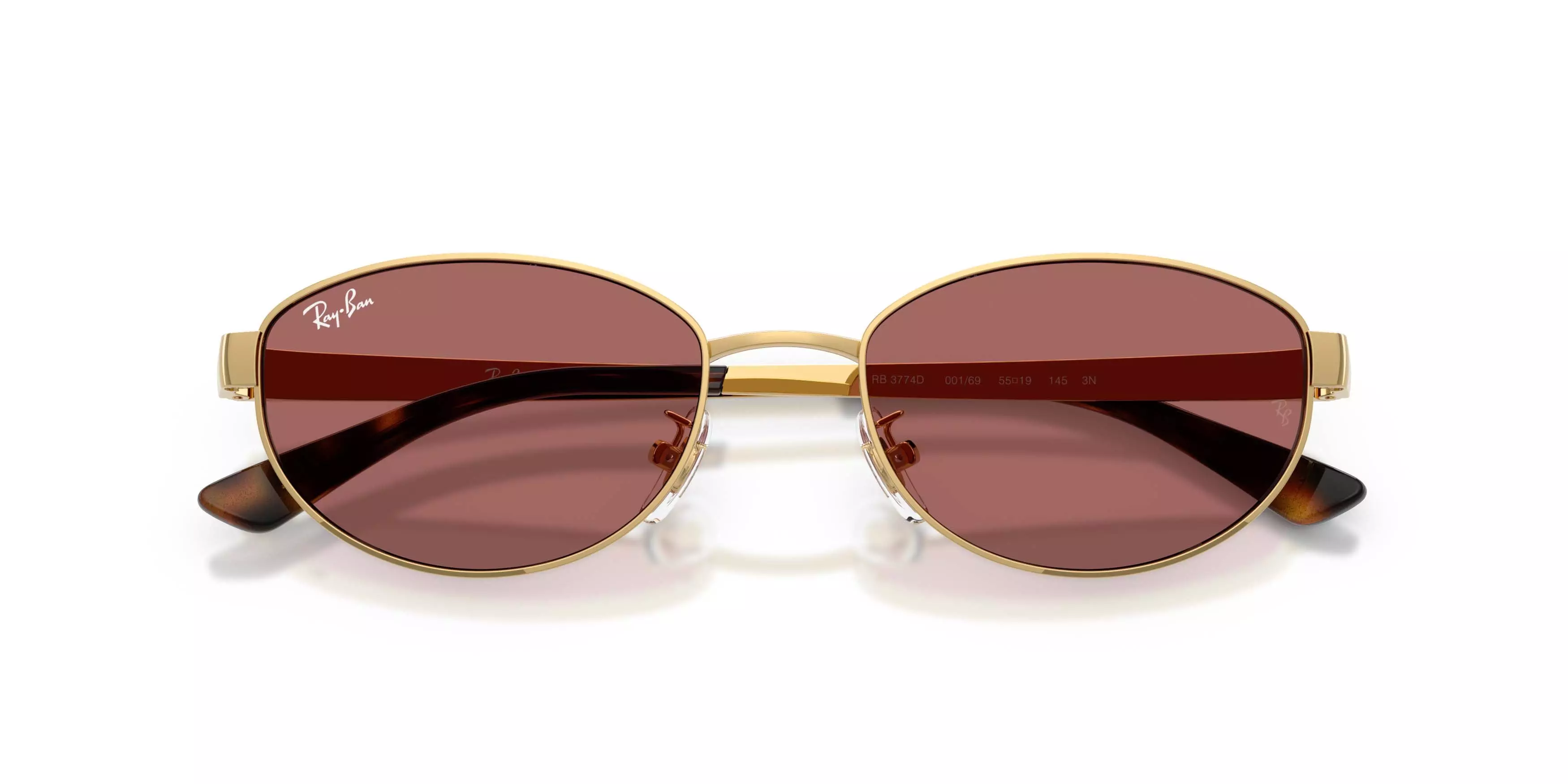 Ray-Ban RB3774D Dark Violet Sunglasses - Arista Gold - GOLD/VIOLET