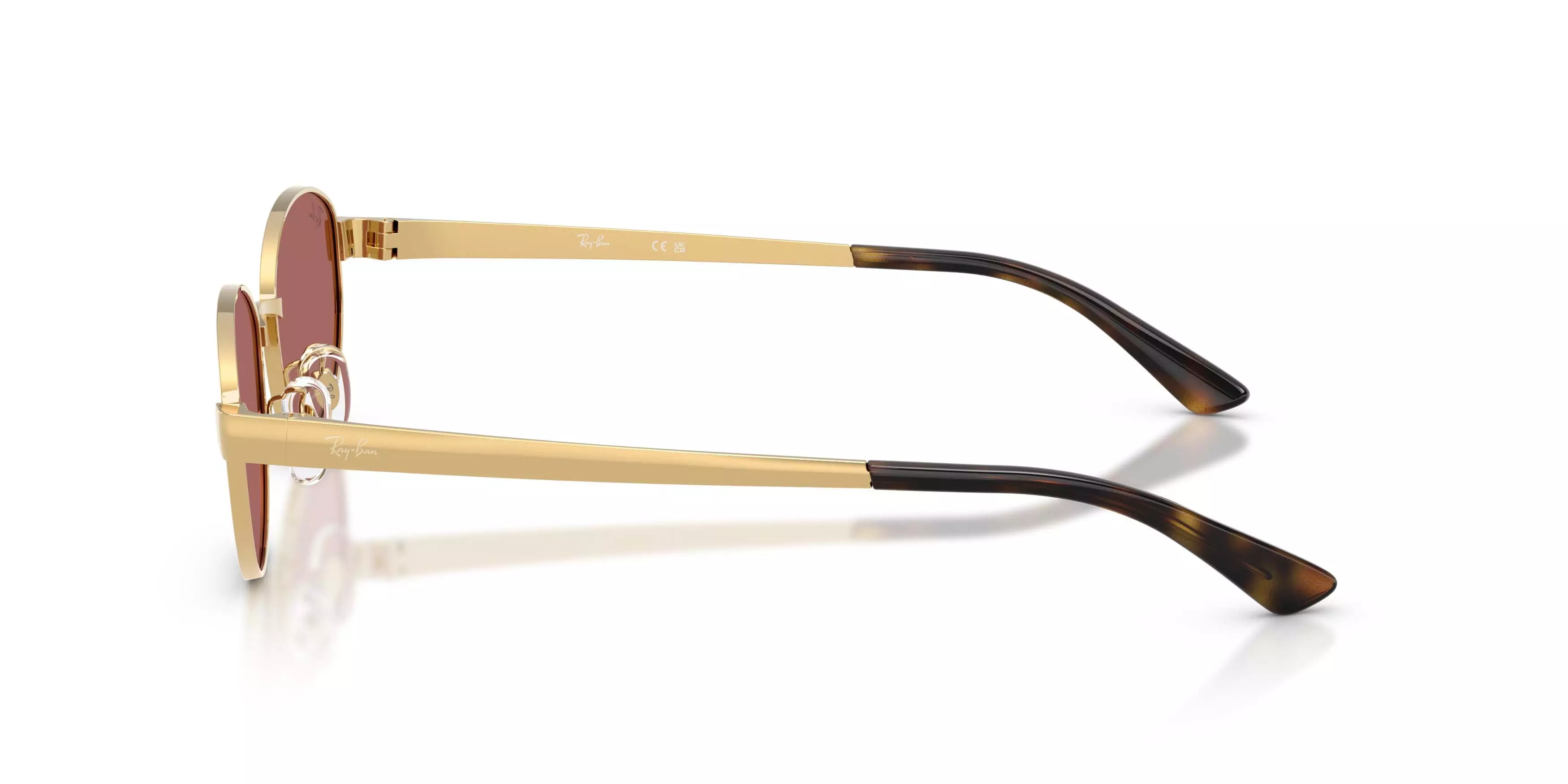 Ray-Ban RB3774D Dark Violet Sunglasses - Arista Gold - GOLD/VIOLET