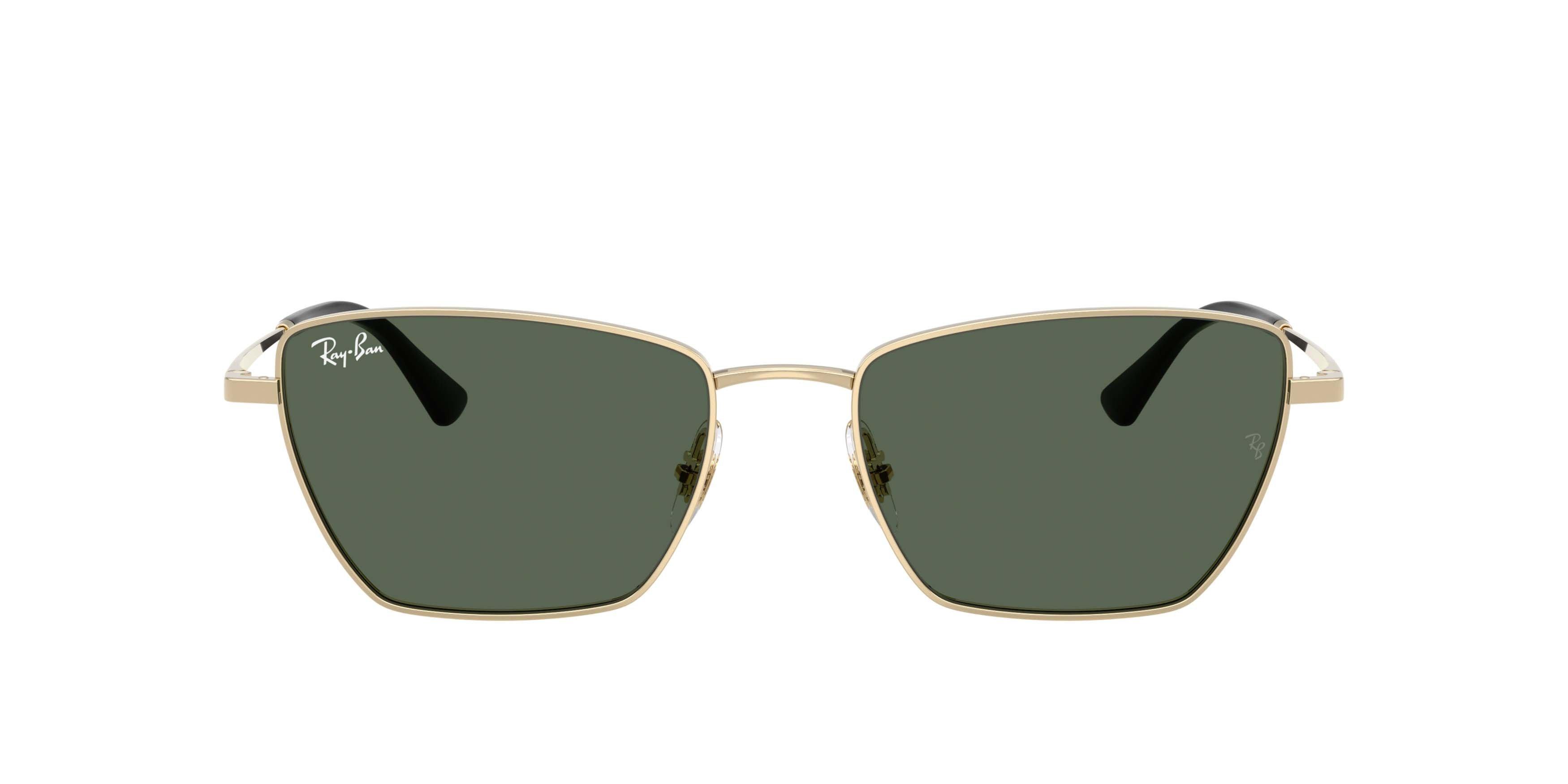 Ray-Ban Drea Bio-Based Dark Green Sunglasses - Polished Pale Gold - GOLD/GREEN