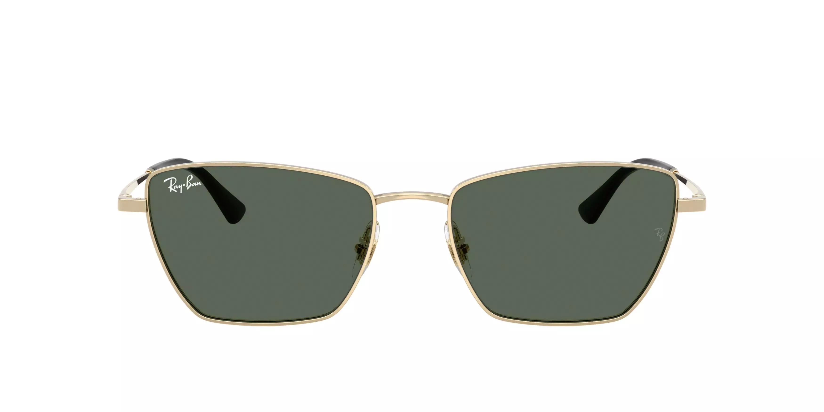 Ray-Ban Drea Bio-Based Dark Green Sunglasses - Polished Pale Gold - GOLD/GREEN