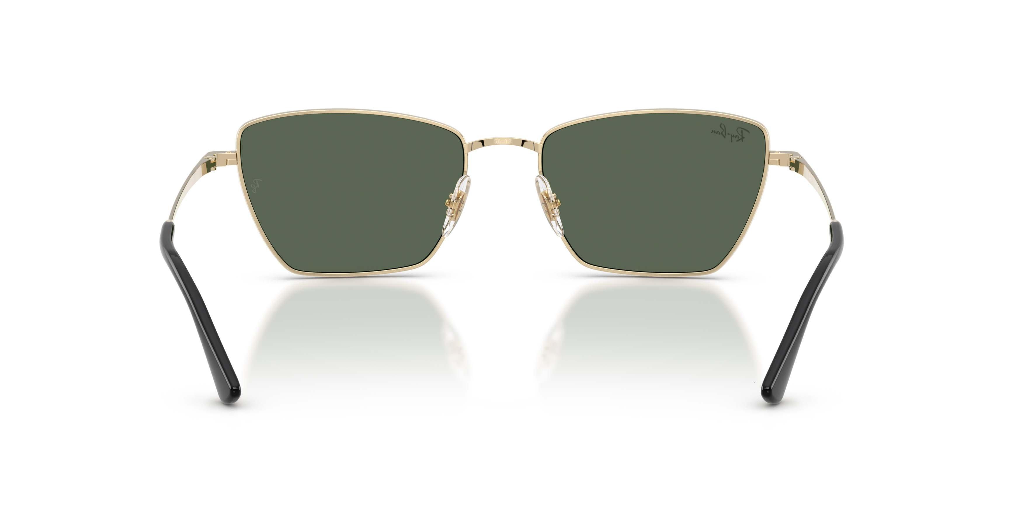 Ray-Ban Drea Bio-Based Dark Green Sunglasses - Polished Pale Gold - GOLD/GREEN