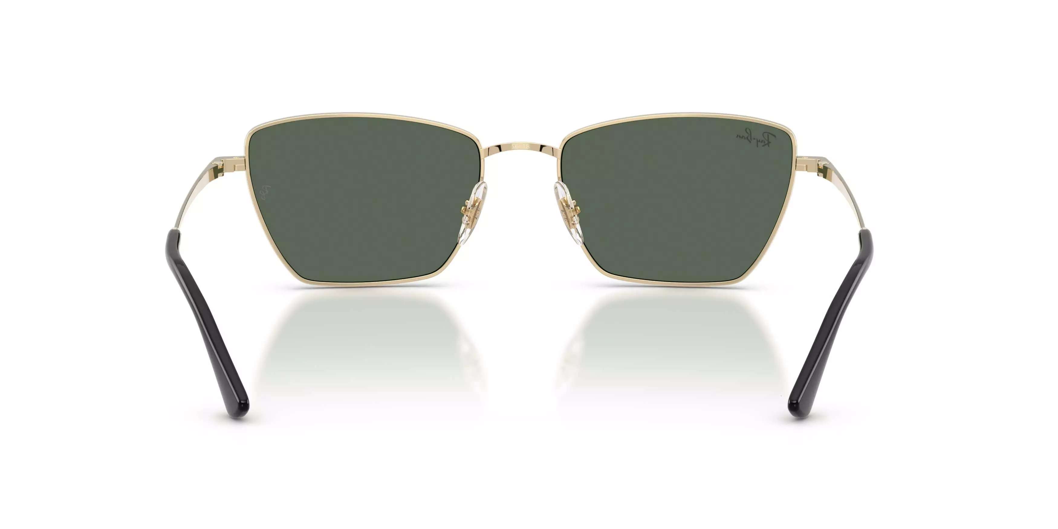 Ray-Ban Drea Bio-Based Dark Green Sunglasses - Polished Pale Gold - GOLD/GREEN