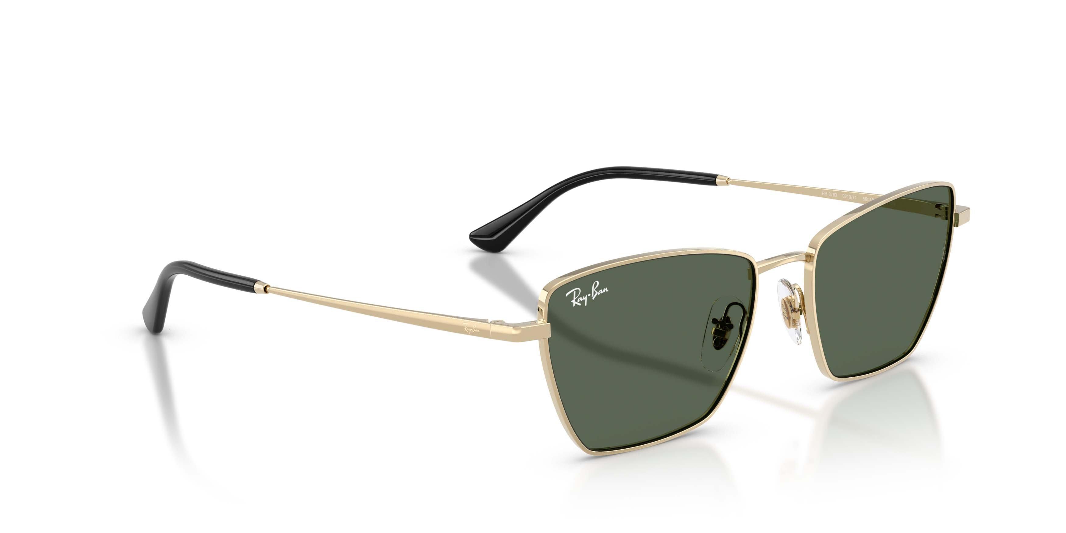 Ray-Ban Drea Bio-Based Dark Green Sunglasses - Polished Pale Gold - GOLD/GREEN