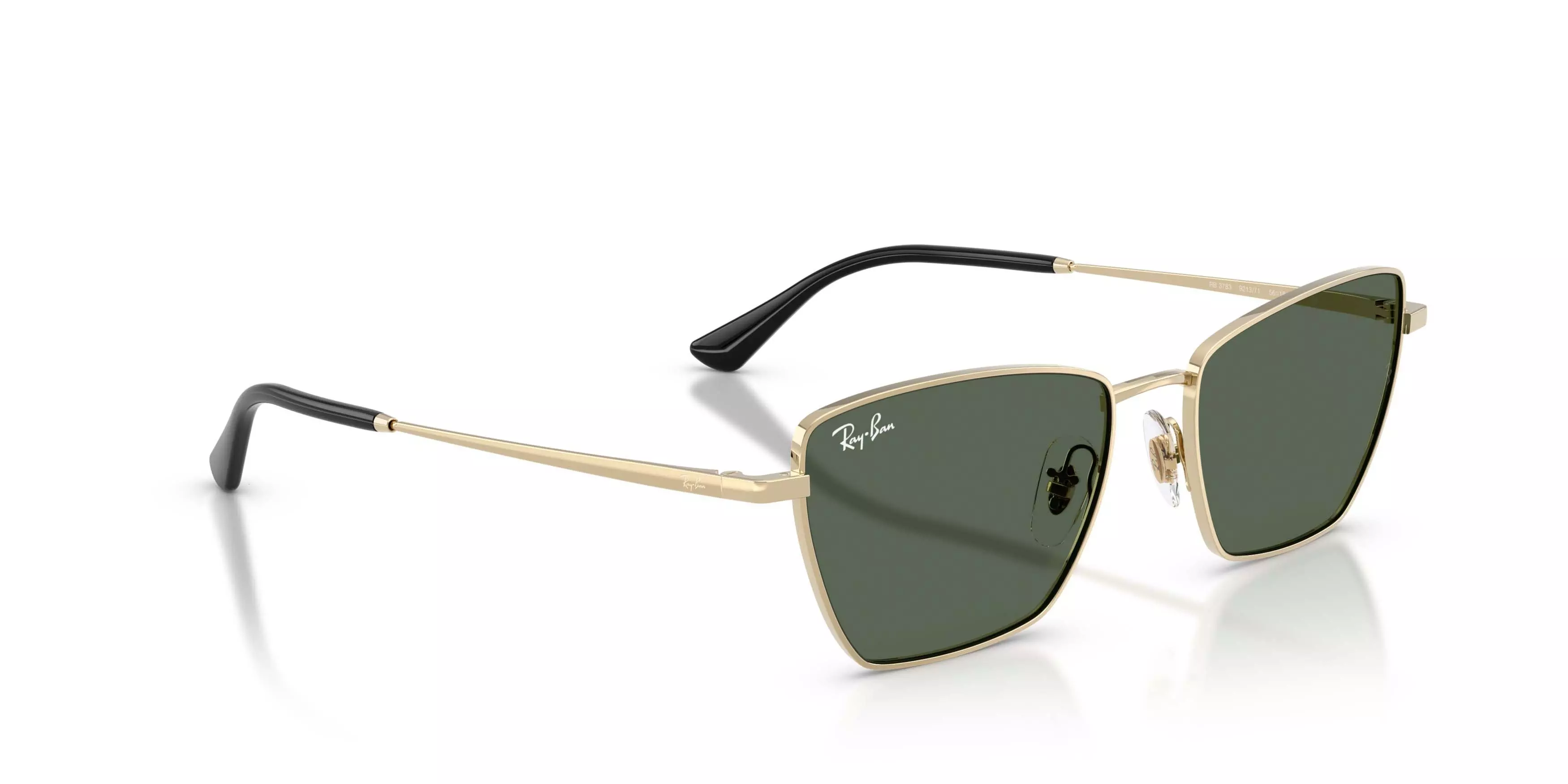 Ray-Ban Drea Bio-Based Dark Green Sunglasses - Polished Pale Gold - GOLD/GREEN