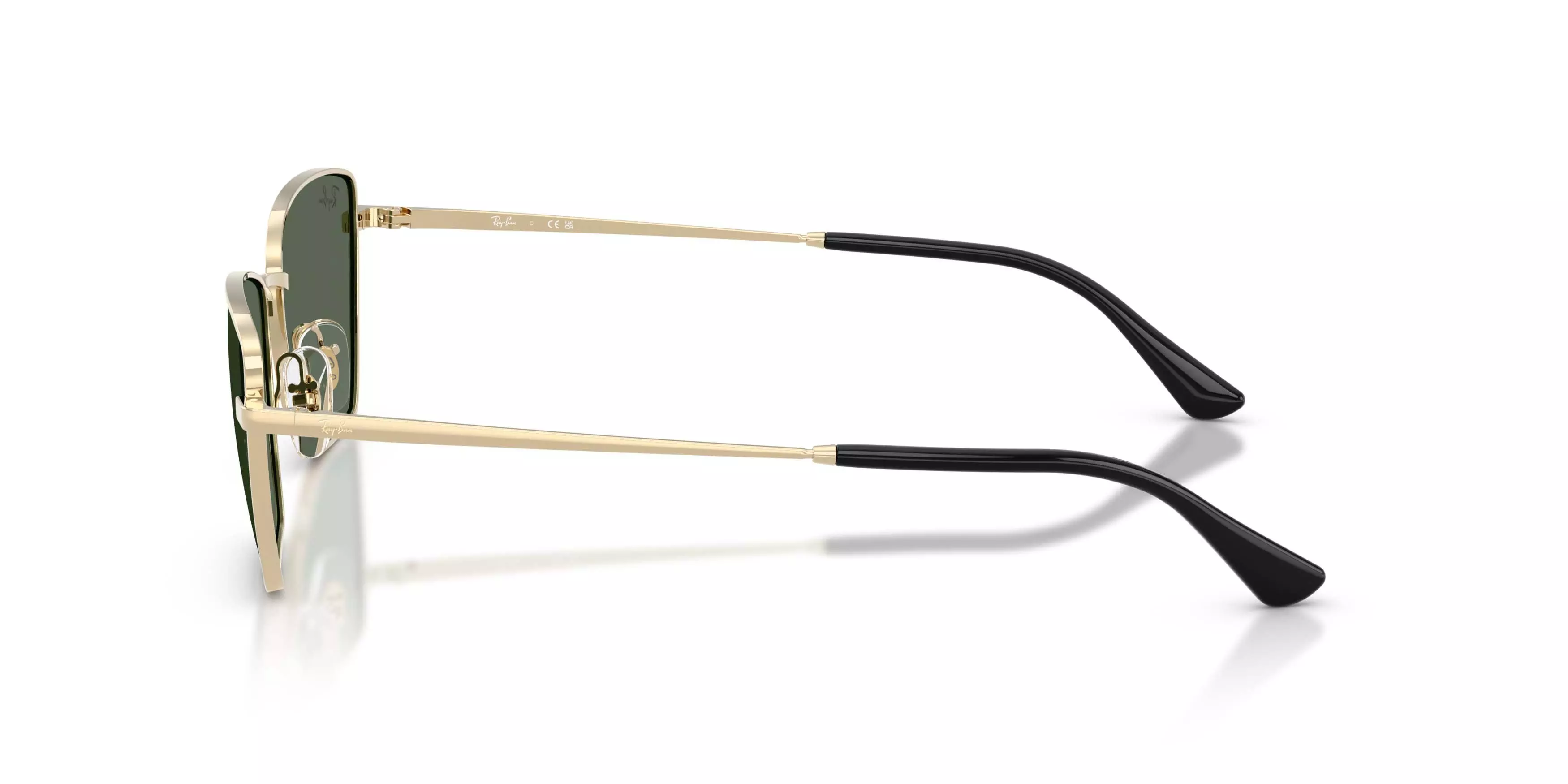 Ray-Ban Drea Bio-Based Dark Green Sunglasses - Polished Pale Gold - GOLD/GREEN