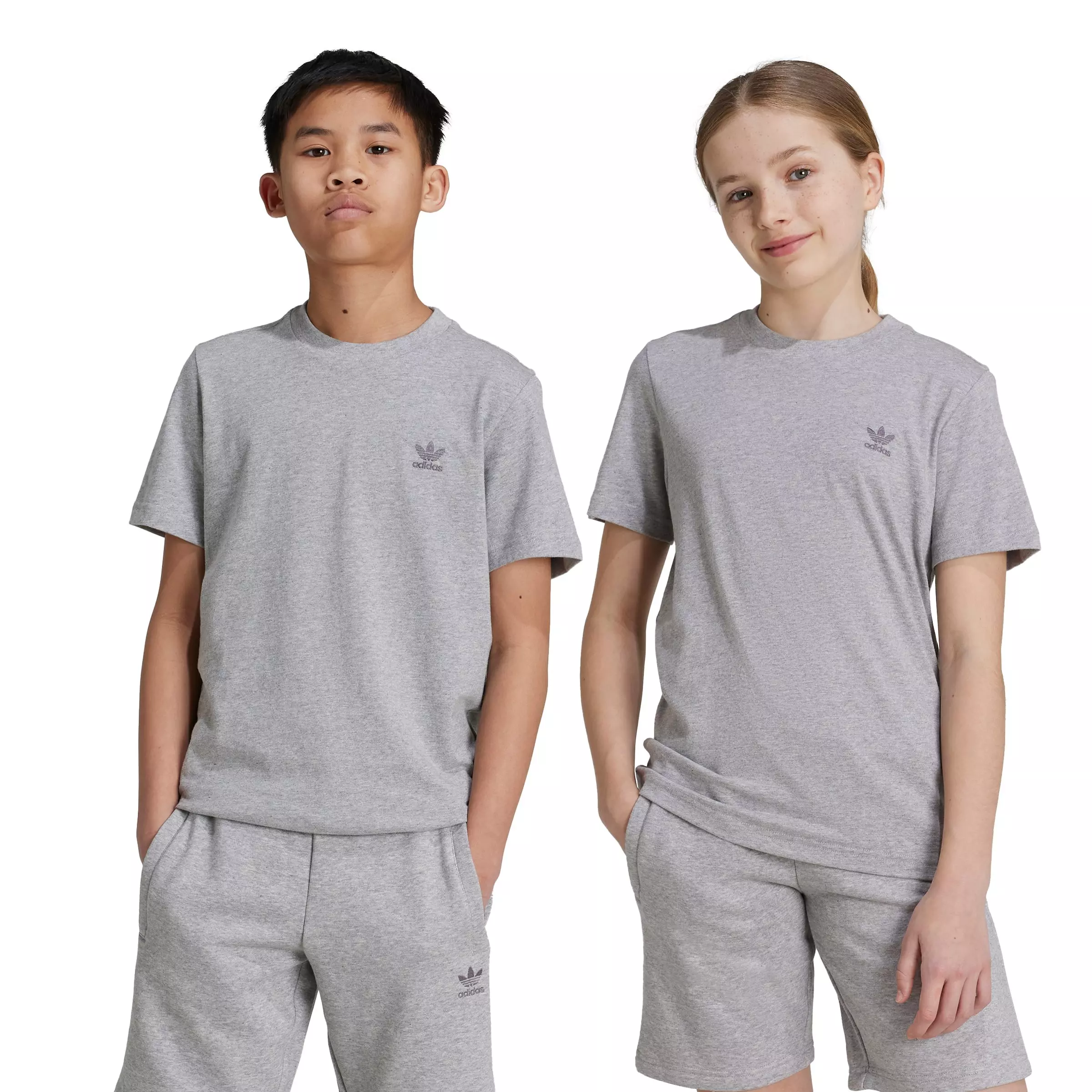 adidas Originals Big Kids' Single Jersey T-Shirt - Grey - GREY