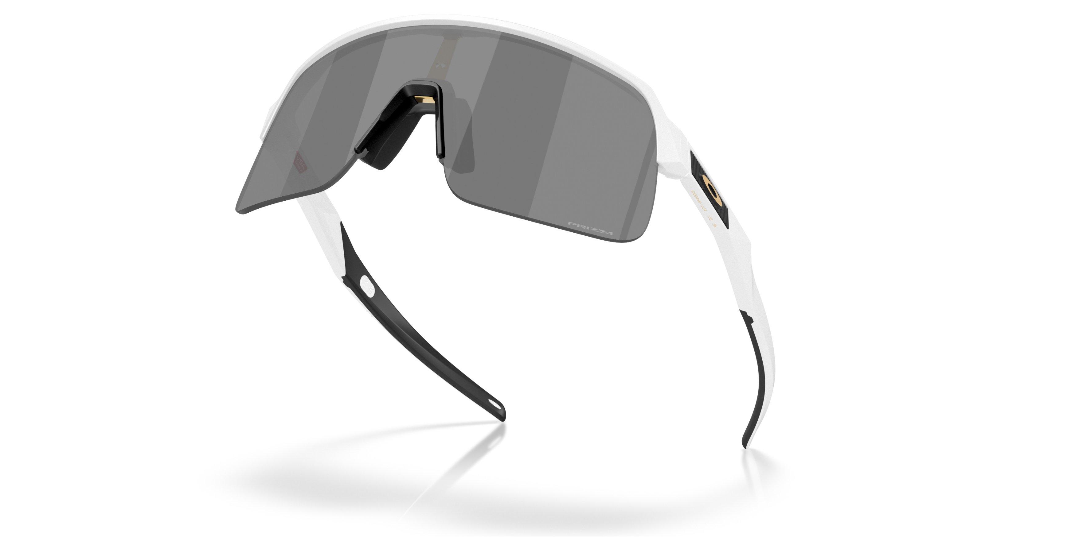 Oakley Sutro Lite S Prizm Black Sunglasses - Matte White - WHITE/GREY Thumbnail View 4