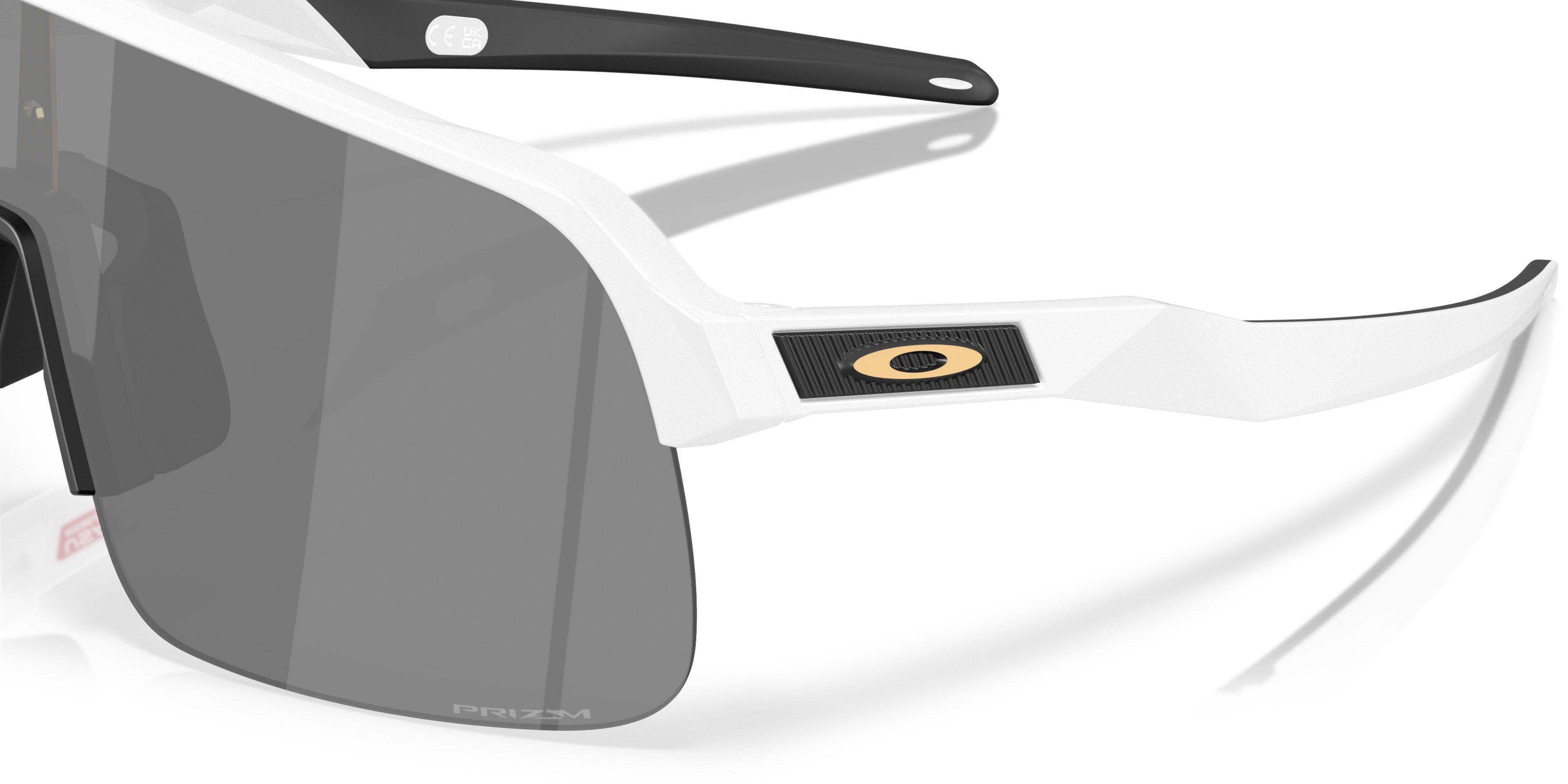 Oakley Sutro Lite S Prizm Black Sunglasses - Matte White - WHITE/GREY Thumbnail View 5