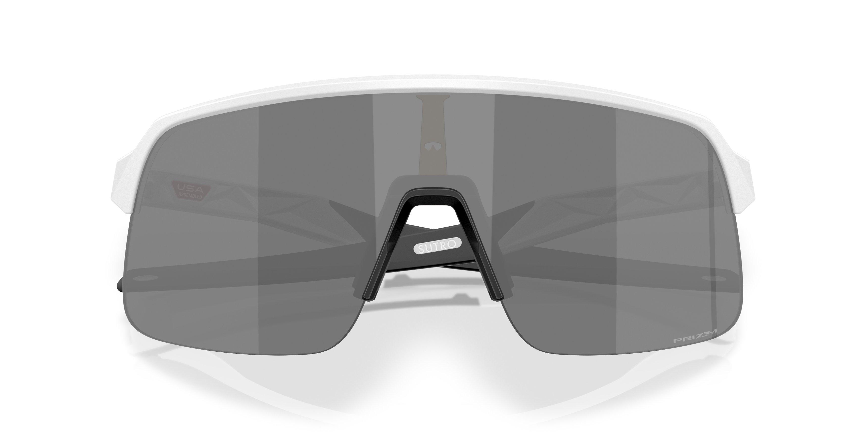 Oakley Sutro Lite S Prizm Black Sunglasses - Matte White - WHITE/GREY Thumbnail View 7