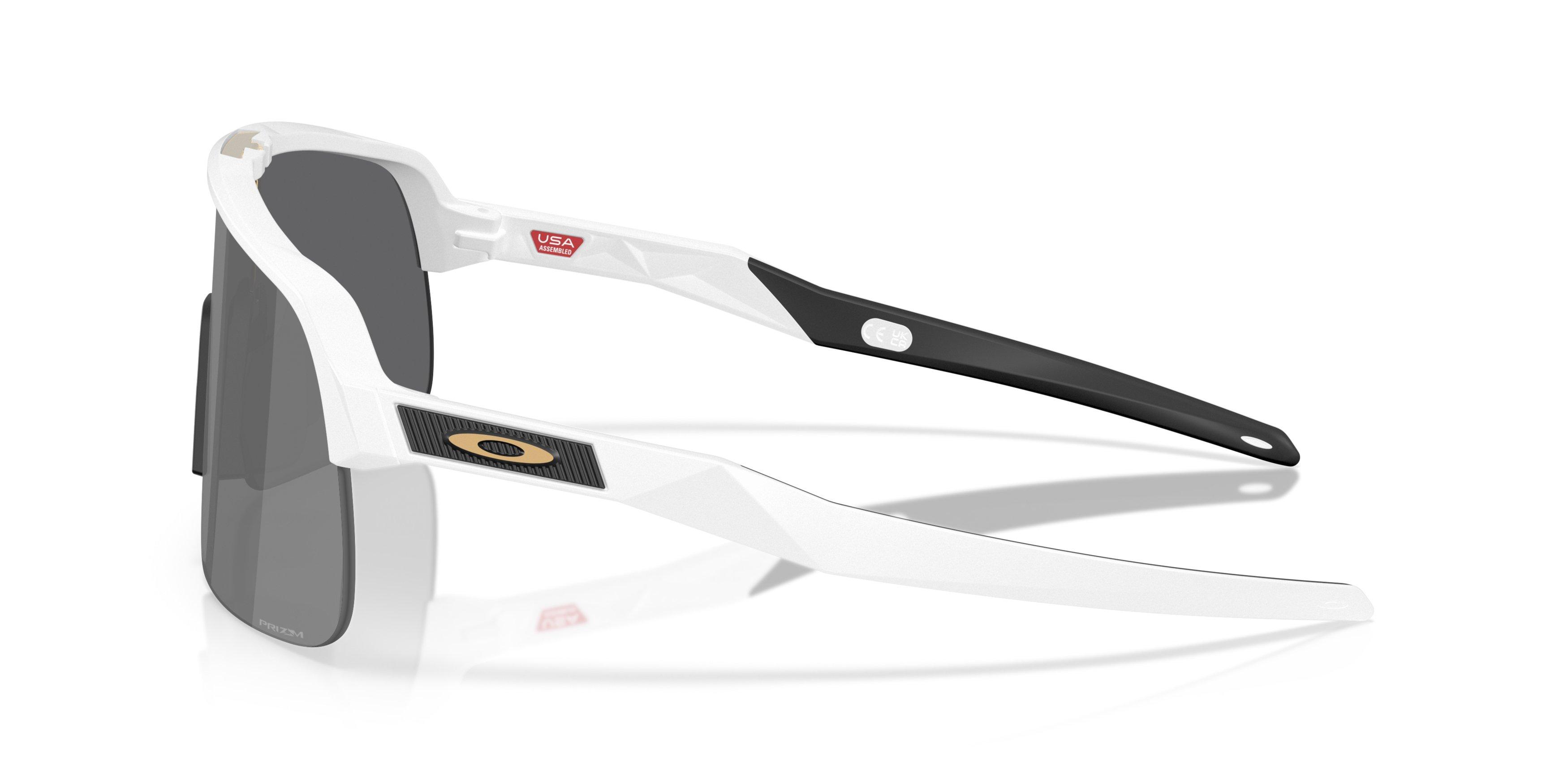 Oakley Sutro Lite S Prizm Black Sunglasses - Matte White - WHITE/GREY Thumbnail View 8