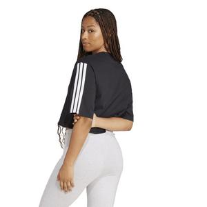adidas Women's Essentials 3-Stripes Cotton Loose T-Shirt - Black/White