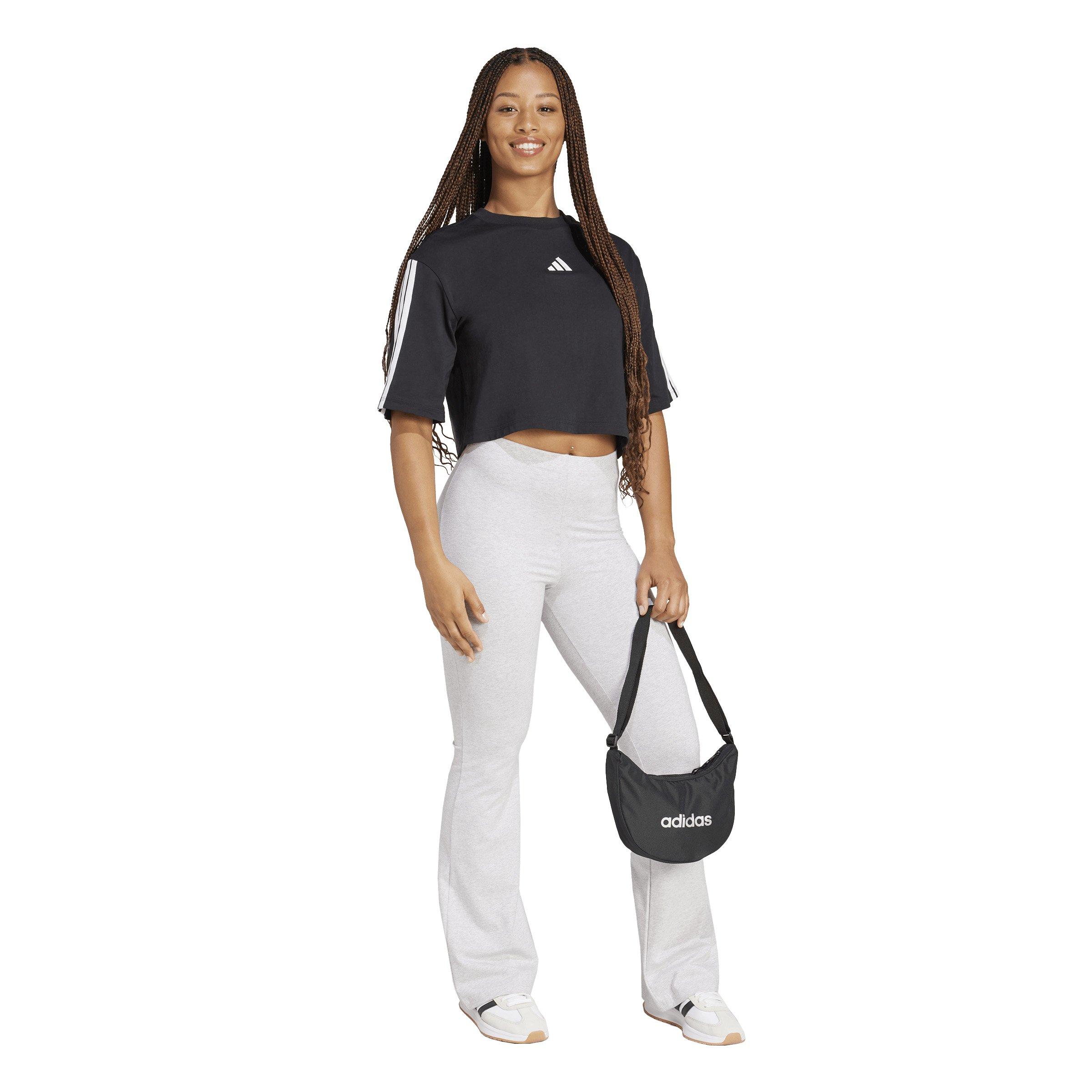 adidas Women's Essentials 3-Stripes Cotton Loose T-Shirt - Black/White - BLACK/WHITE Thumbnail View 5