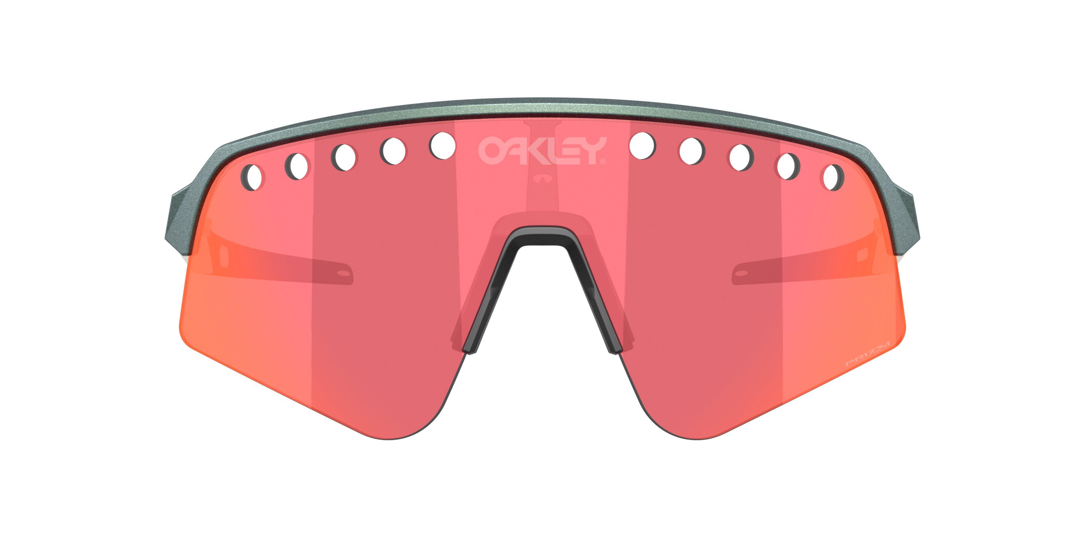 Oakley Sutro Lite Sweep Prizm Trail Torch Sunglasses - Matte Silver Blue - BLUE/RED Thumbnail View 3