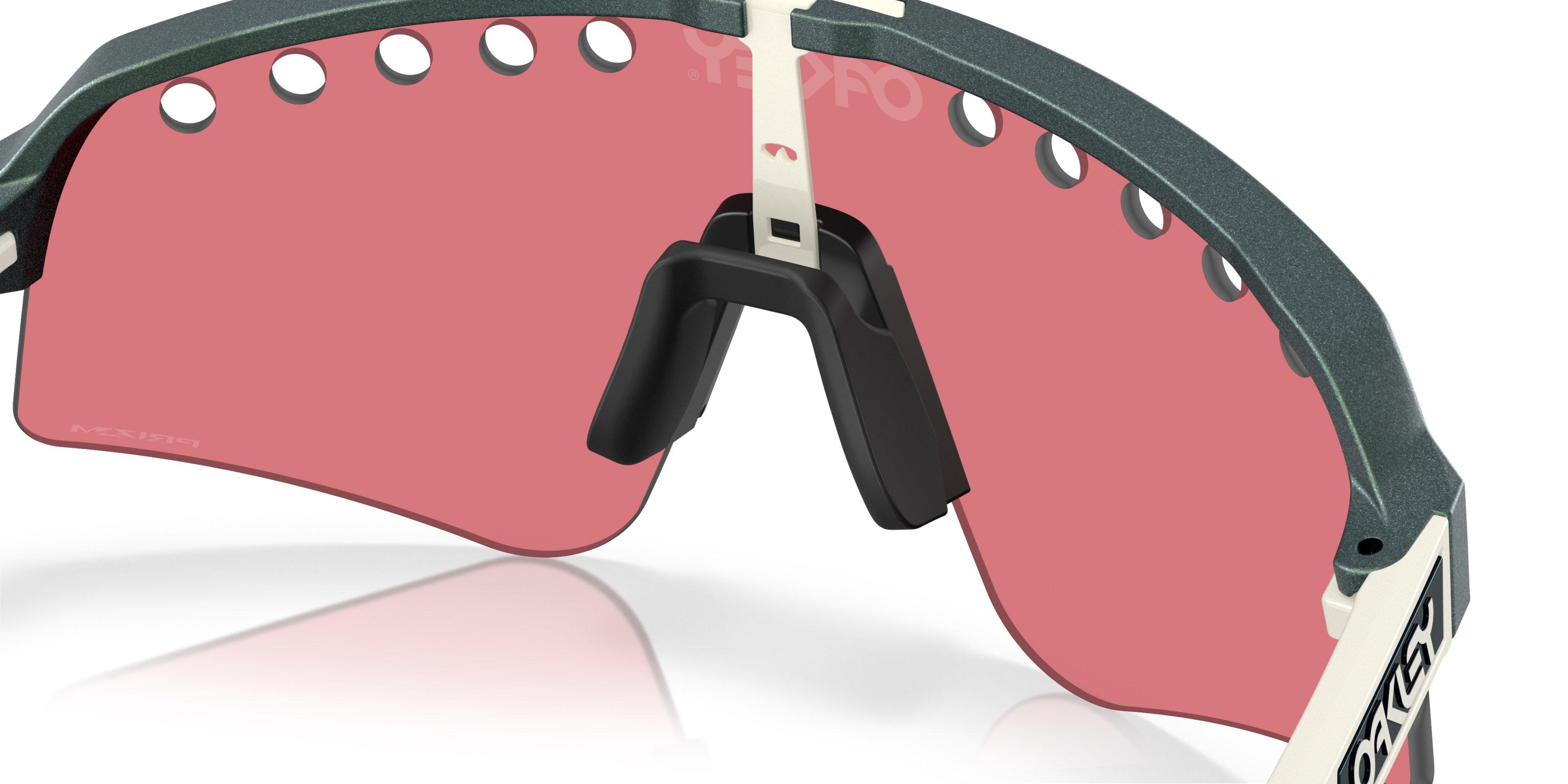 Oakley Sutro Lite Sweep Prizm Trail Torch Sunglasses - Matte Silver Blue - BLUE/RED Thumbnail View 6