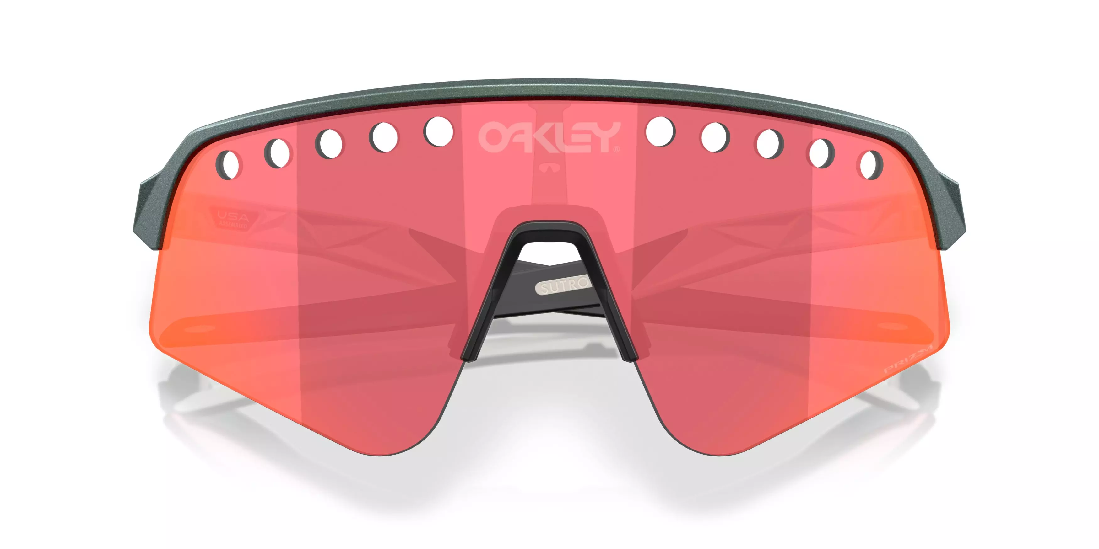 Oakley Sutro Lite Sweep Prizm Trail Torch Sunglasses - Matte Silver Blue - BLUE/RED