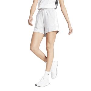 adidas Women's Essentials 3-Stripes Cotton Shorts - Grey/White