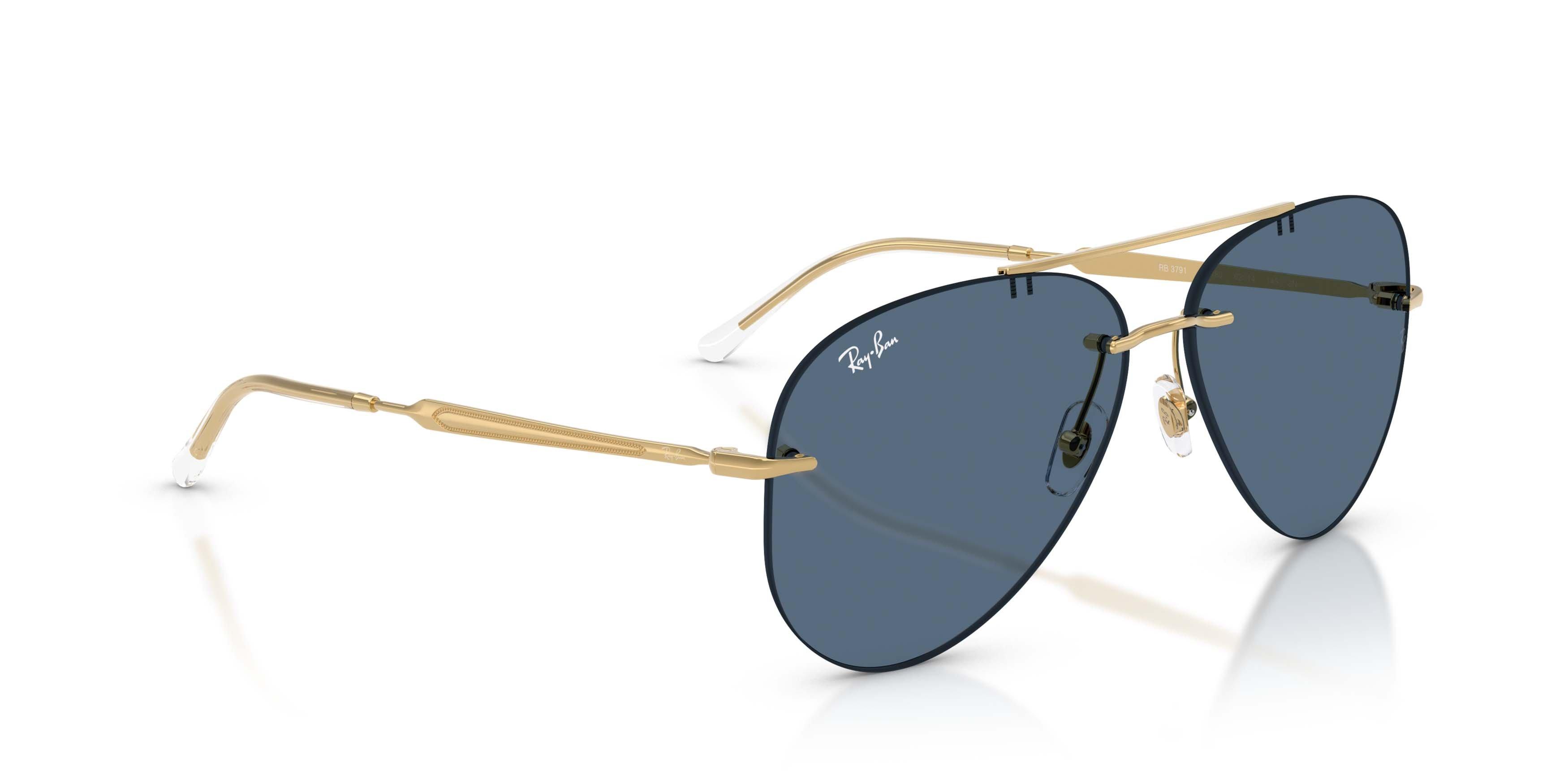 Ray-Ban RB3791 Dark Blue Sunglasses - Polished Arista Gold - GOLD/DARK BLUE