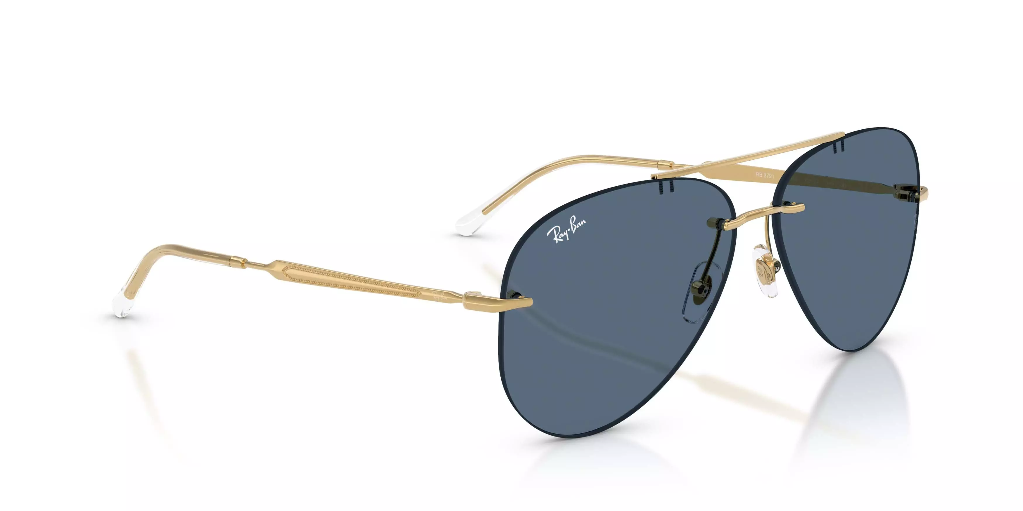 Ray-Ban RB3791 Dark Blue Sunglasses - Polished Arista Gold - GOLD/DARK BLUE