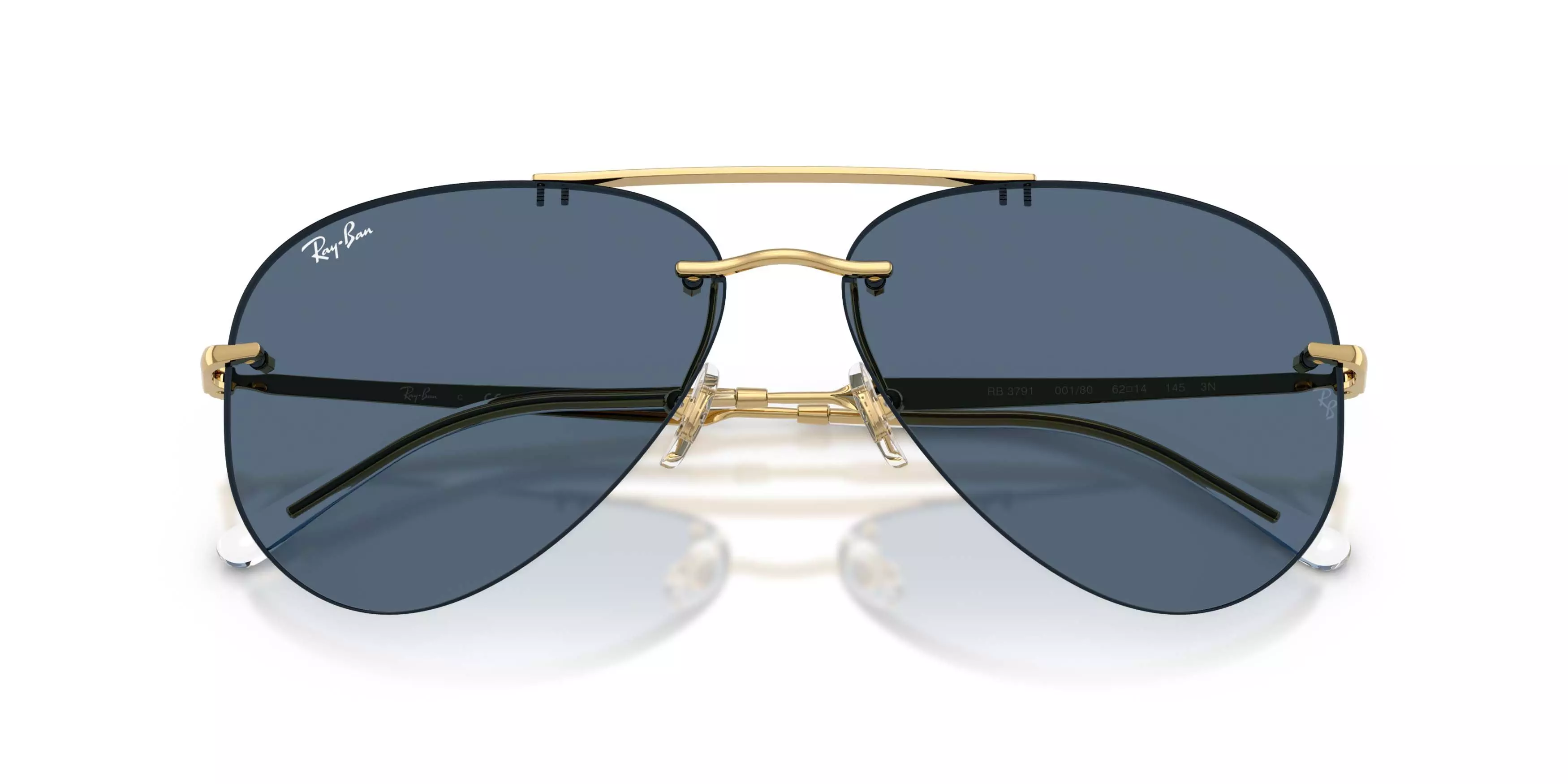Ray-Ban RB3791 Dark Blue Sunglasses - Polished Arista Gold - GOLD/DARK BLUE