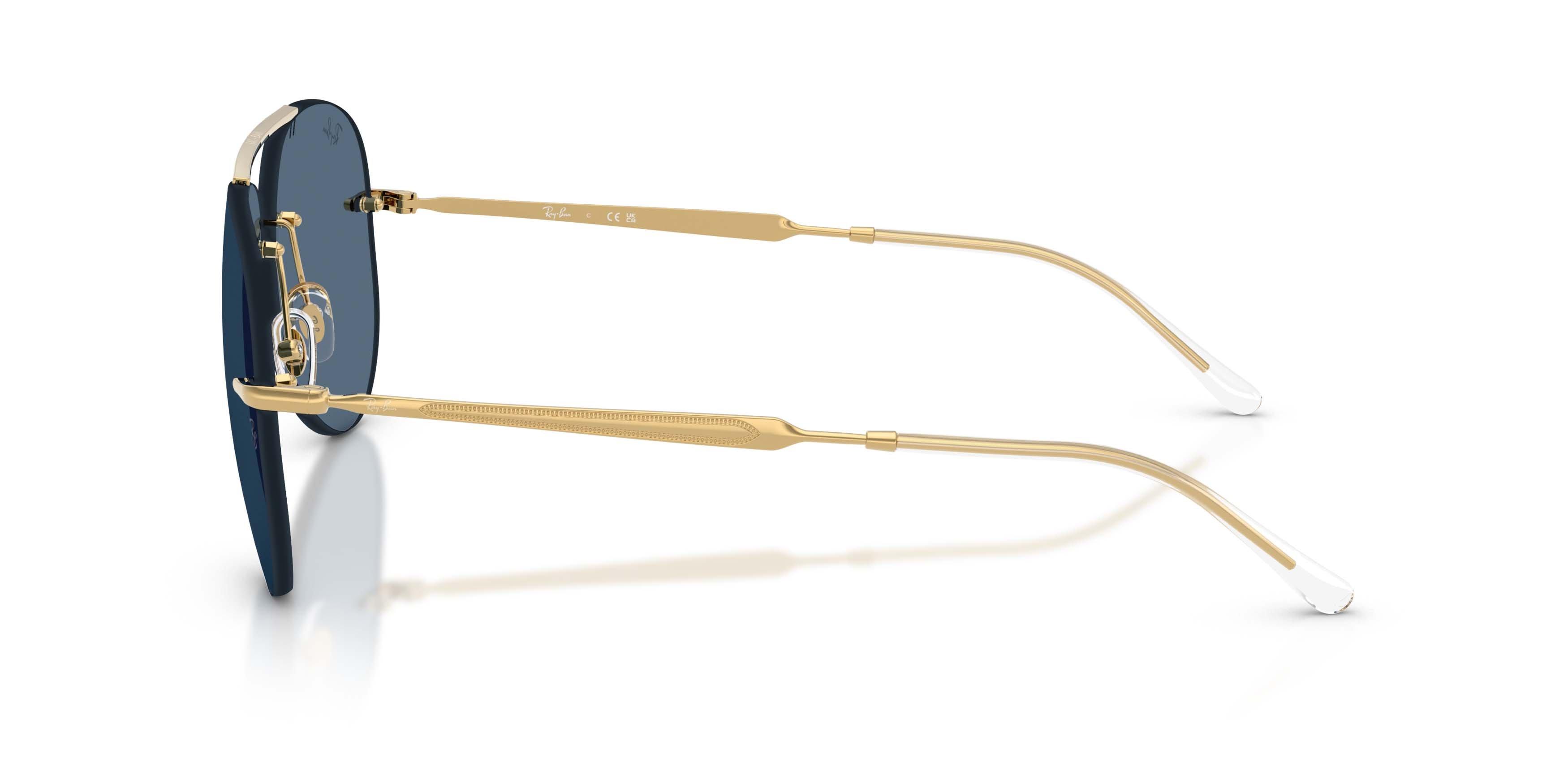 Ray-Ban RB3791 Dark Blue Sunglasses - Polished Arista Gold - GOLD/DARK BLUE
