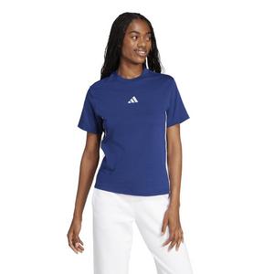 adidas Women's Essentials 3-Stripes Cotton T-Shirt - Blue/White