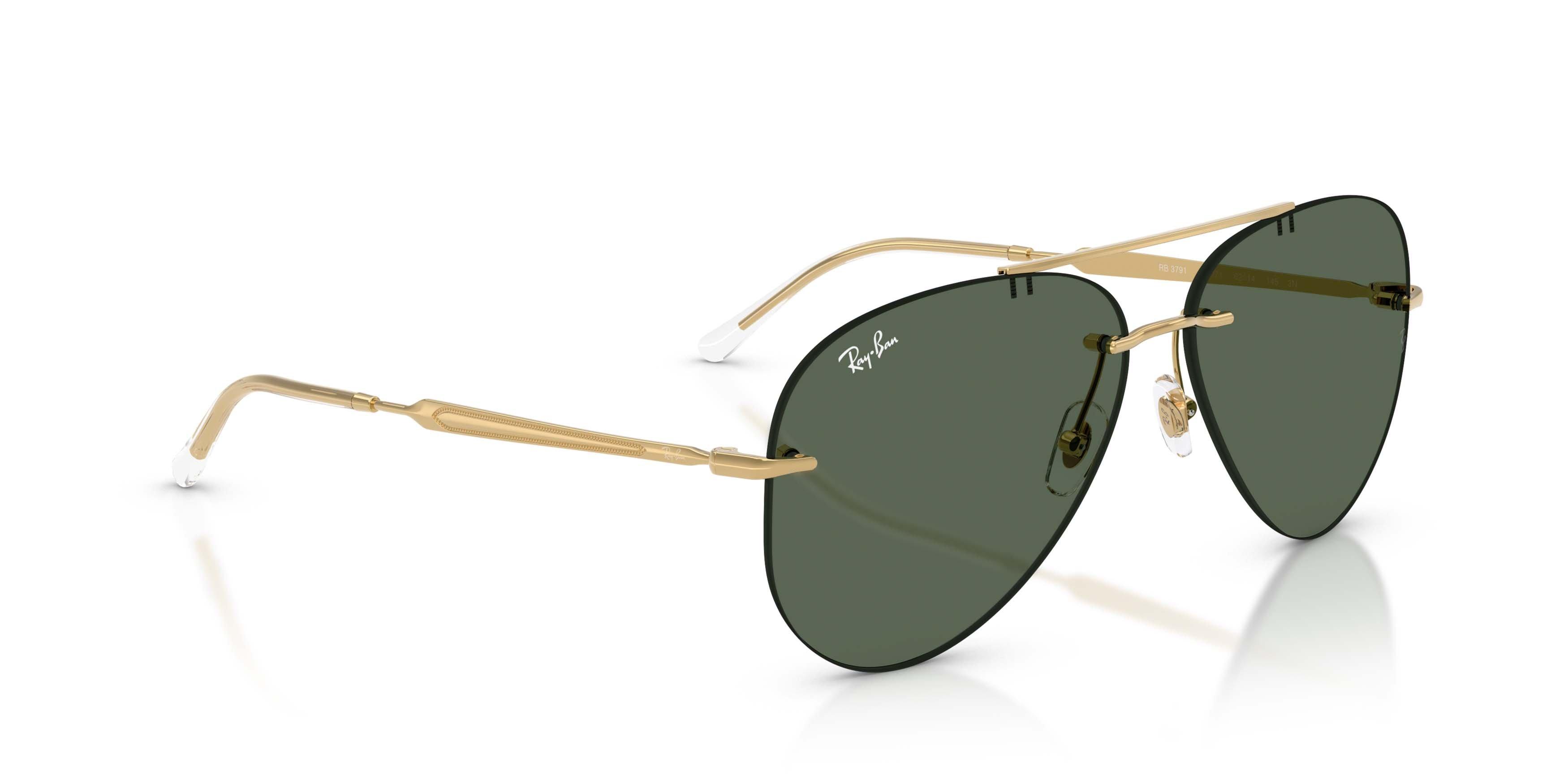 Ray-Ban RB3791 Dark Green Sunglasses - Polished Arista Gold - GOLD/GREEN