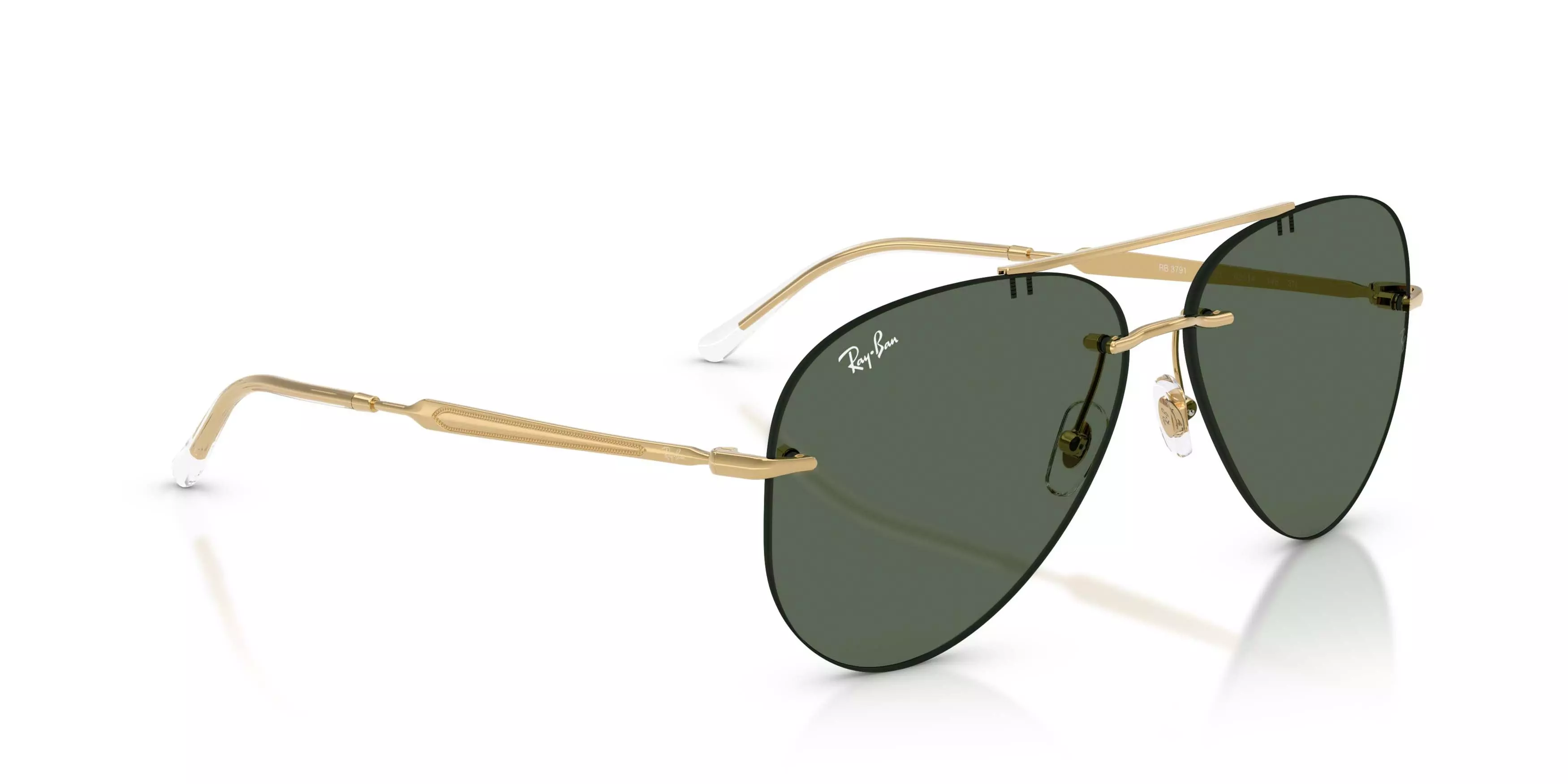 Ray-Ban RB3791 Dark Green Sunglasses - Polished Arista Gold - GOLD/GREEN