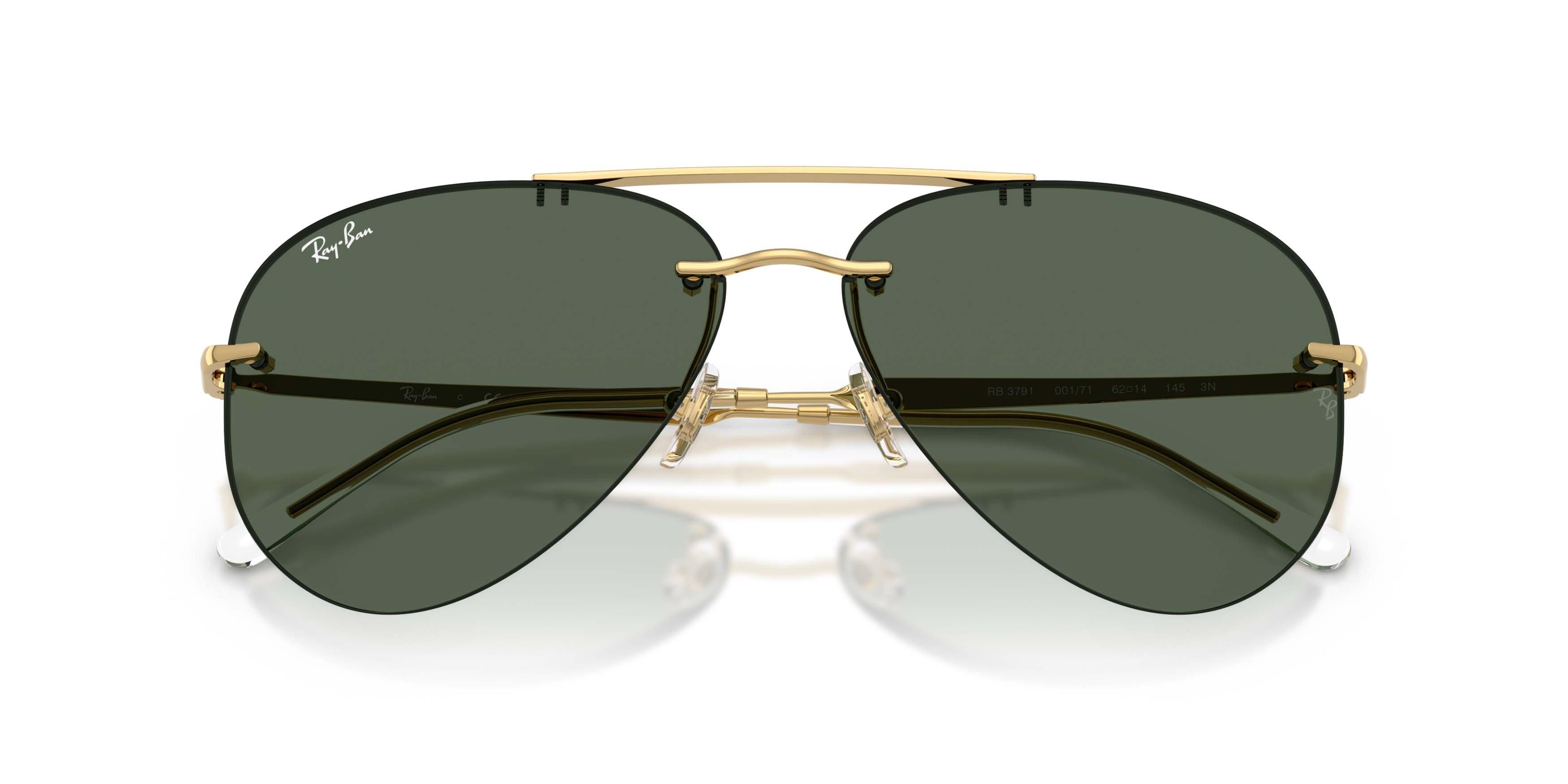 Ray-Ban RB3791 Dark Green Sunglasses - Polished Arista Gold - GOLD/GREEN