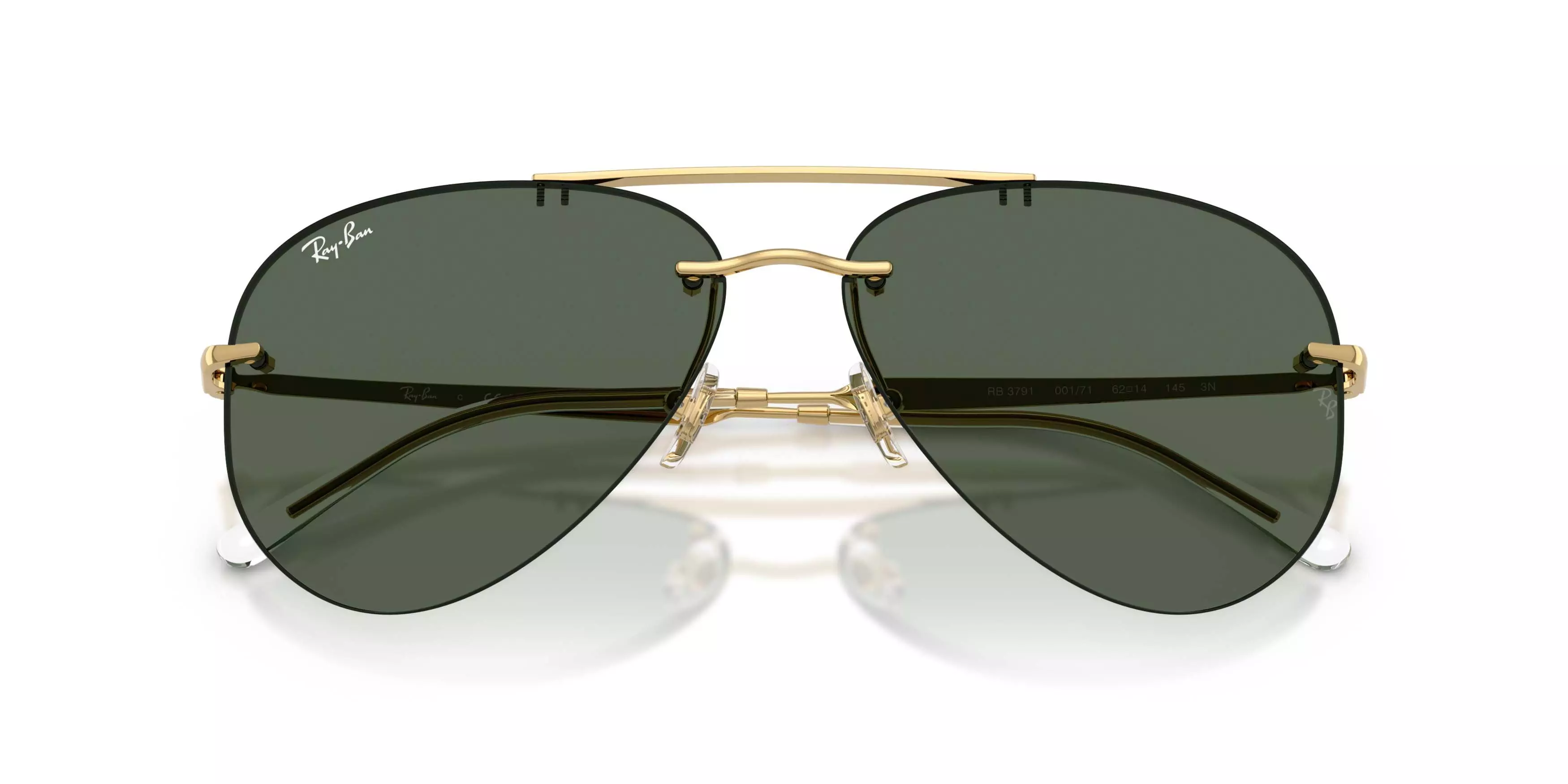 Ray-Ban RB3791 Dark Green Sunglasses - Polished Arista Gold - GOLD/GREEN