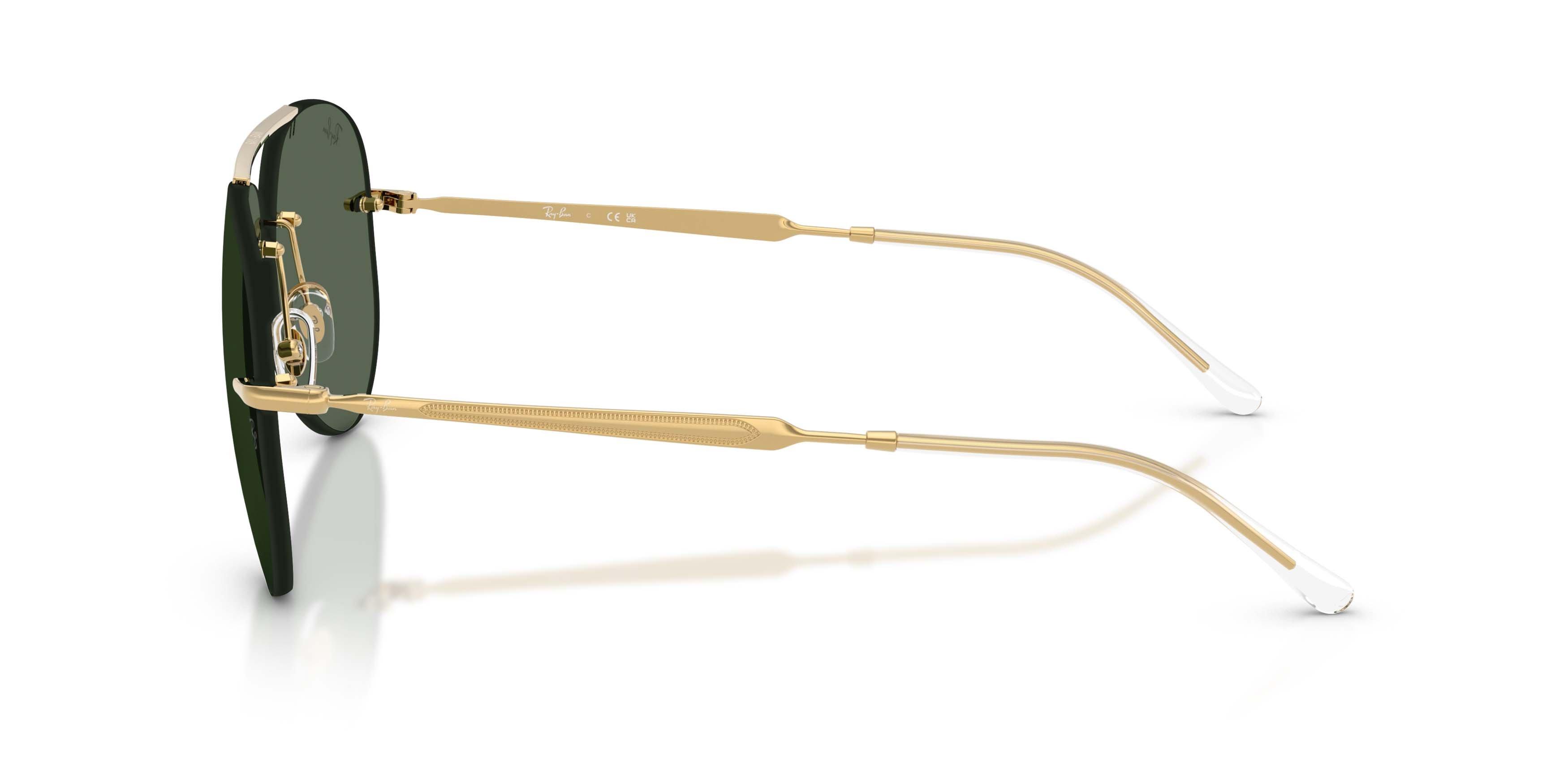 Ray-Ban RB3791 Dark Green Sunglasses - Polished Arista Gold - GOLD/GREEN