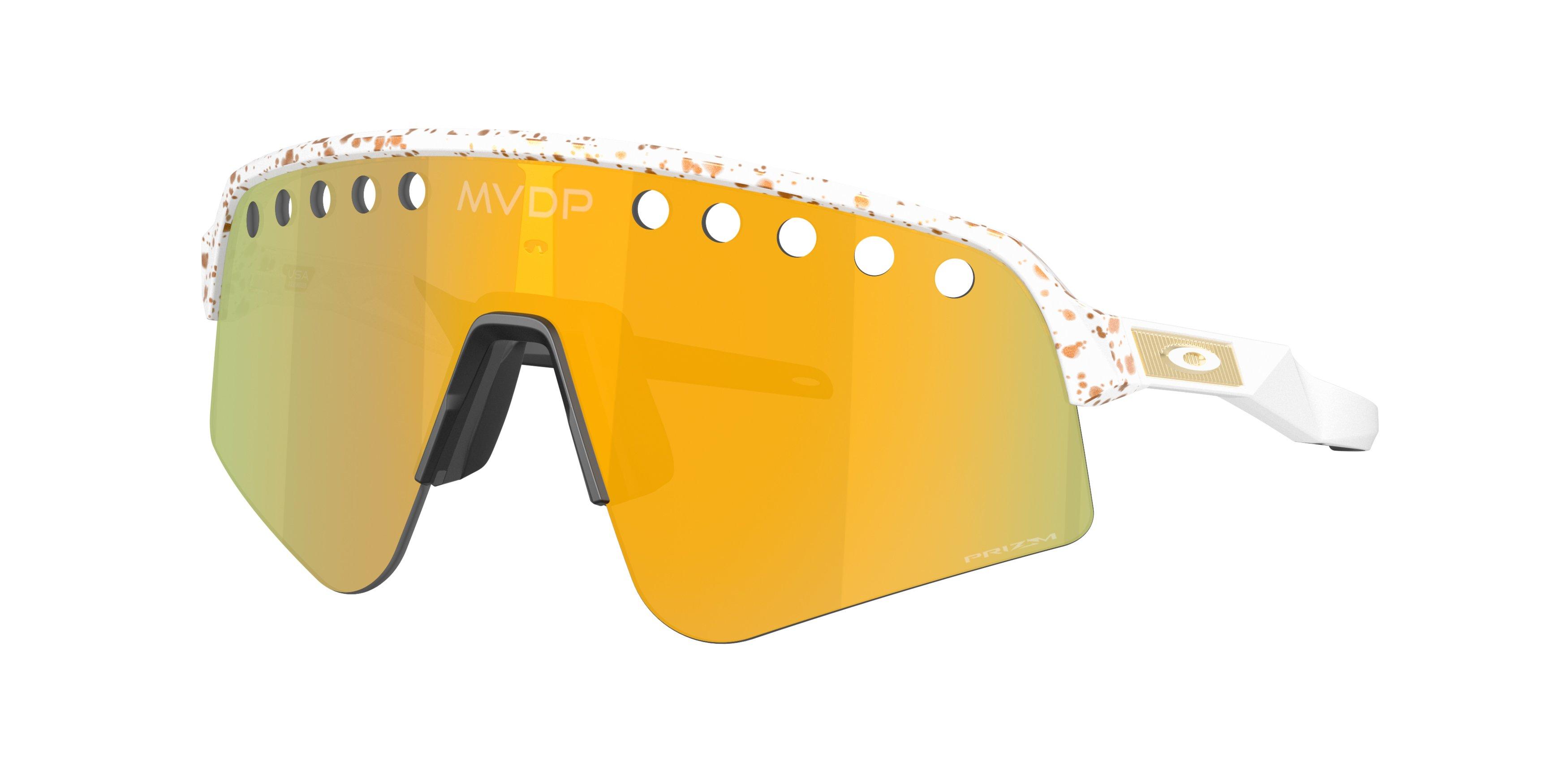 Oakley Sutro Lite Sweep Prizm 24K Sunglasses - MVDP White Splatter - WHITE/GOLD Thumbnail View 1