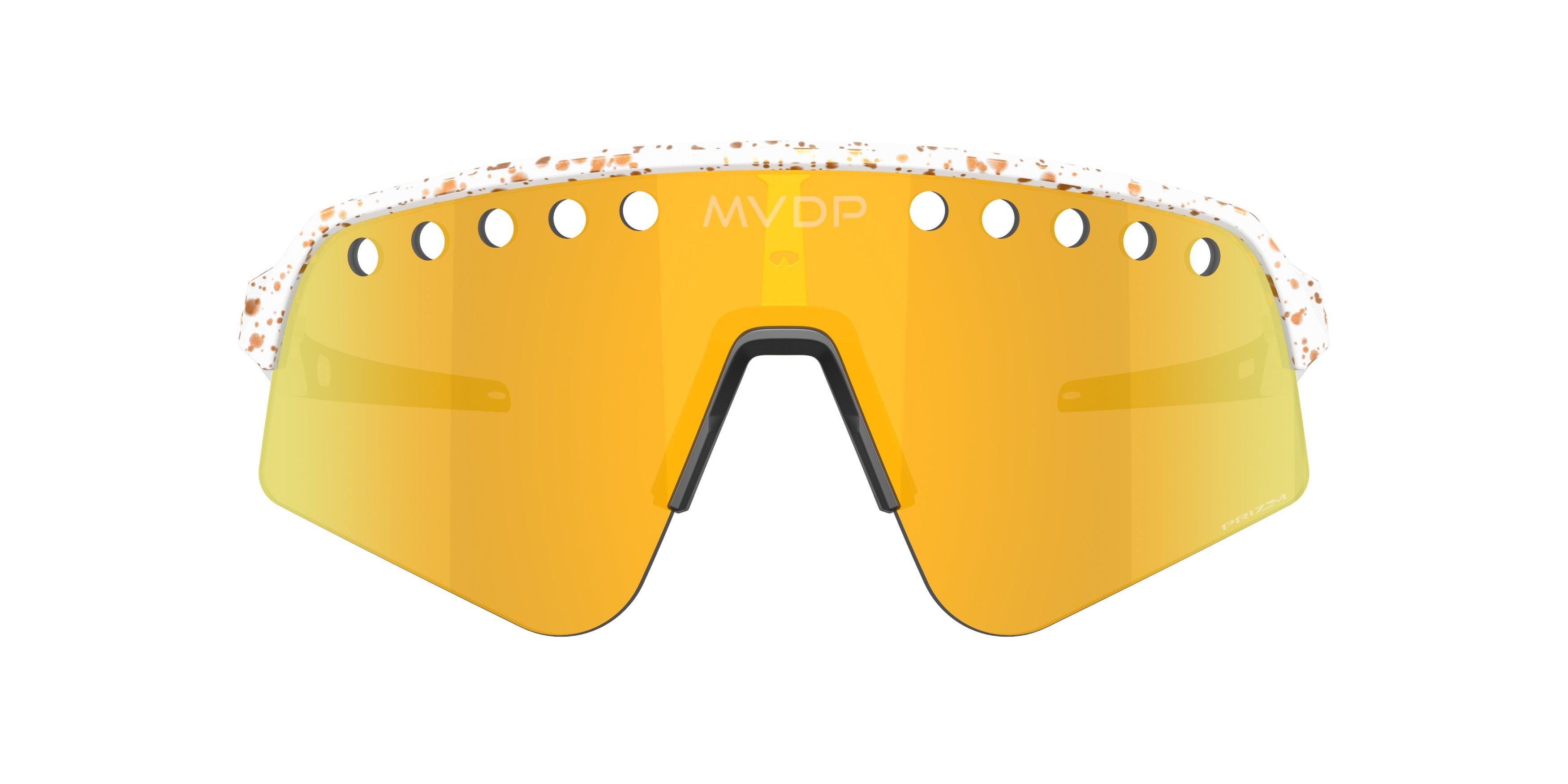 Oakley Sutro Lite Sweep Prizm 24K Sunglasses - MVDP White Splatter - WHITE/GOLD Thumbnail View 3
