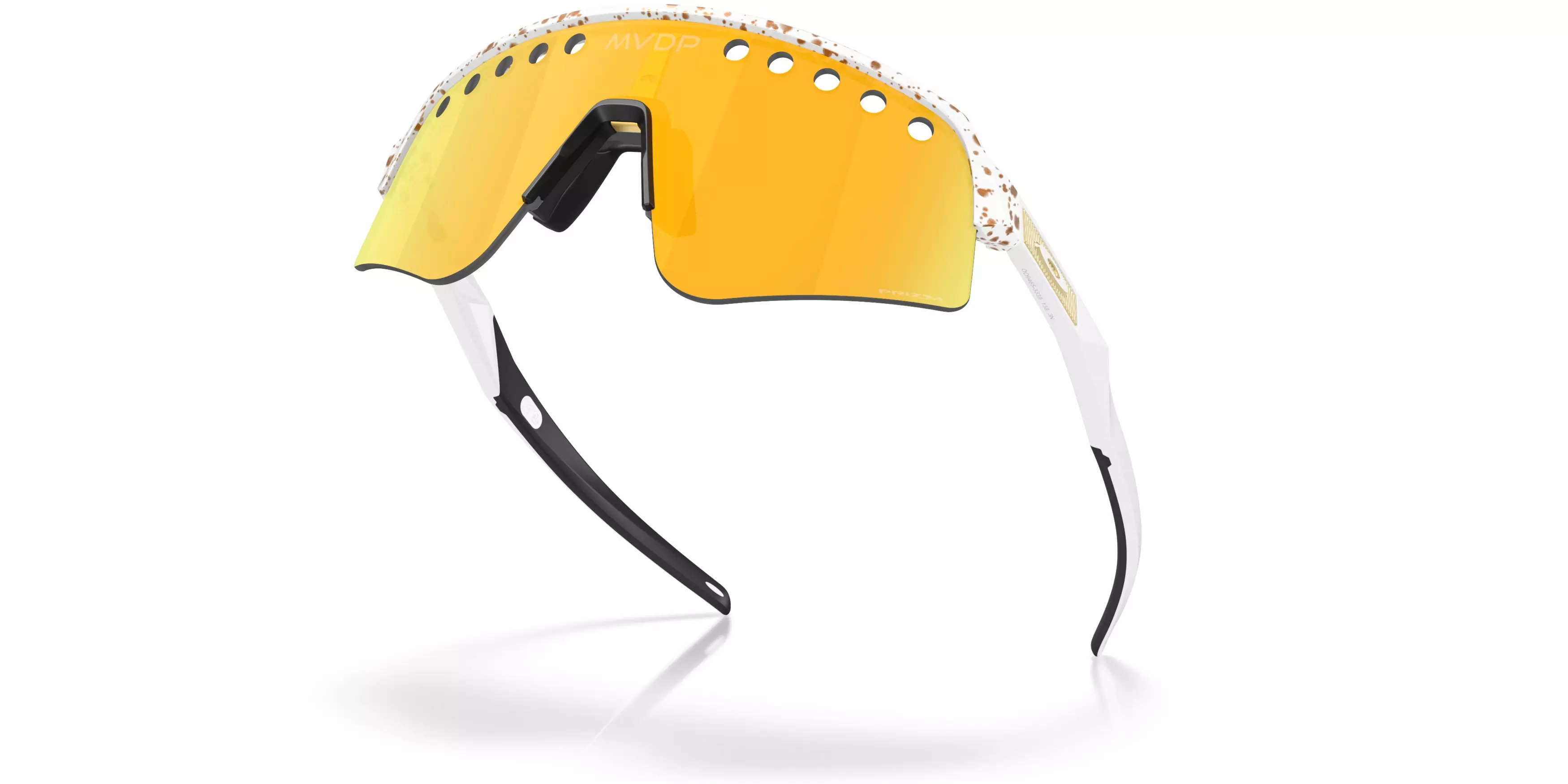 Oakley Sutro Lite Sweep Prizm 24K Sunglasses - MVDP White Splatter - WHITE/GOLD
