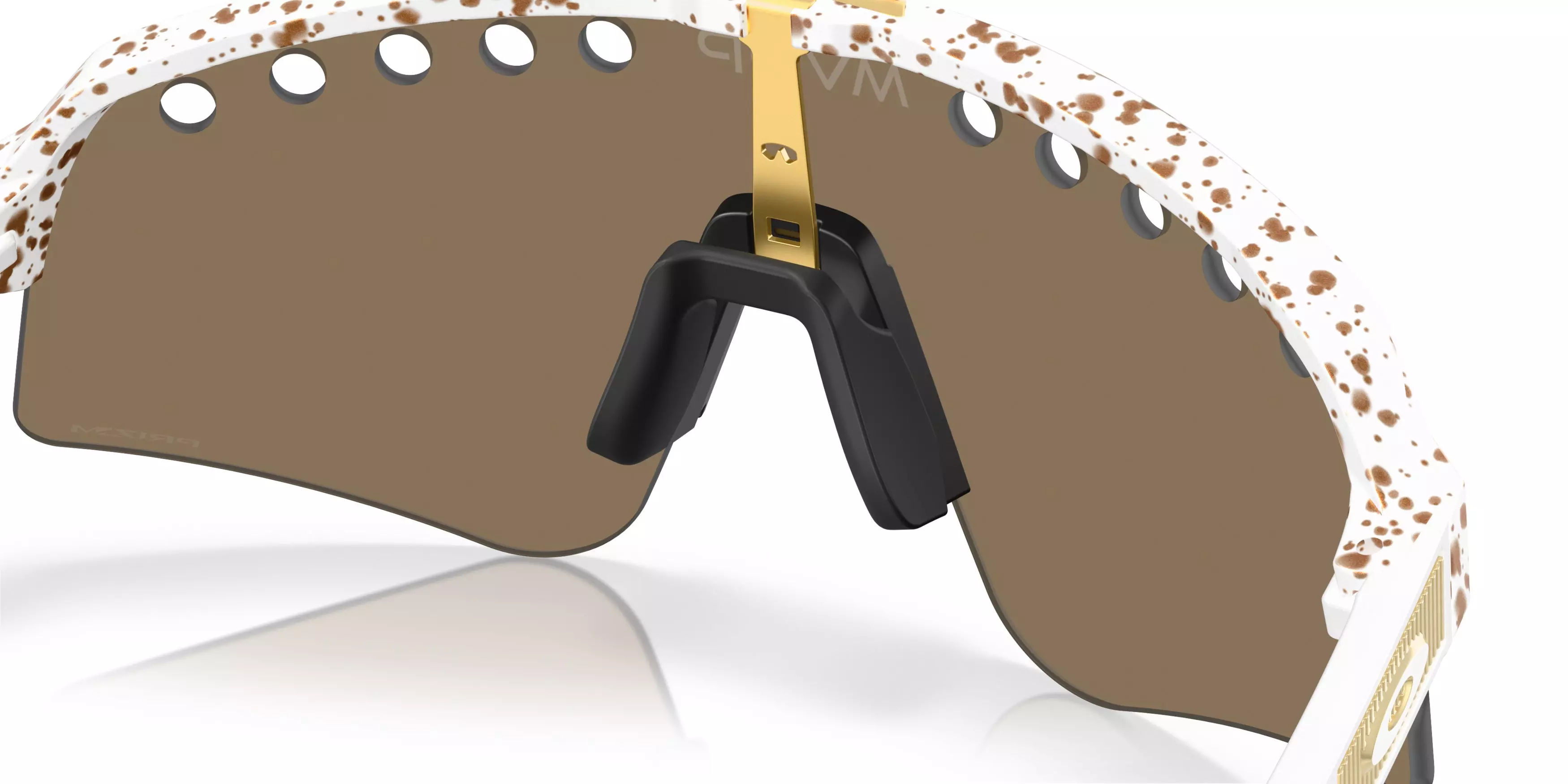 Oakley Sutro Lite Sweep Prizm 24K Sunglasses - MVDP White Splatter - WHITE/GOLD