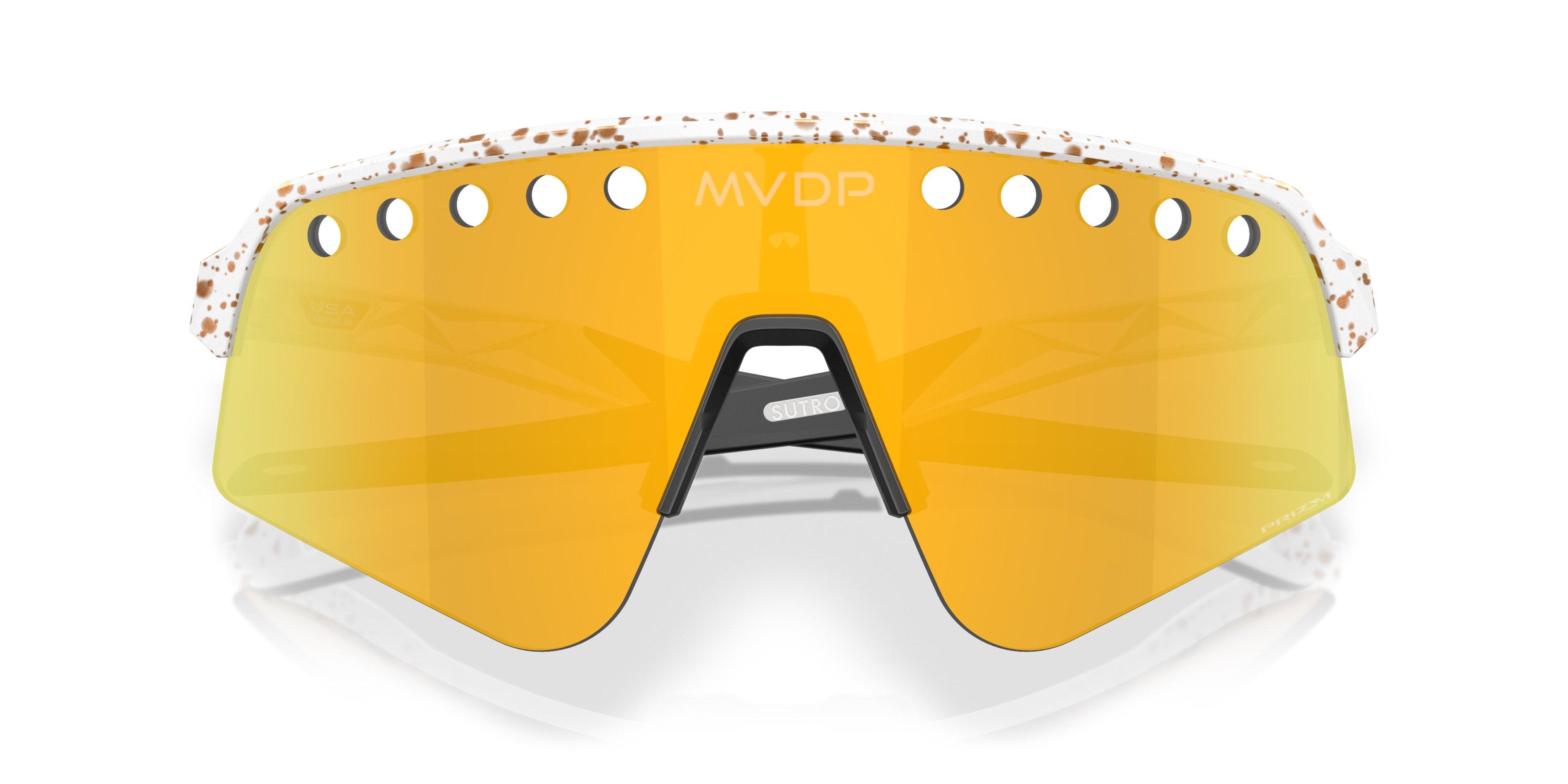 Oakley Sutro Lite Sweep Prizm 24K Sunglasses - MVDP White Splatter - WHITE/GOLD Thumbnail View 7