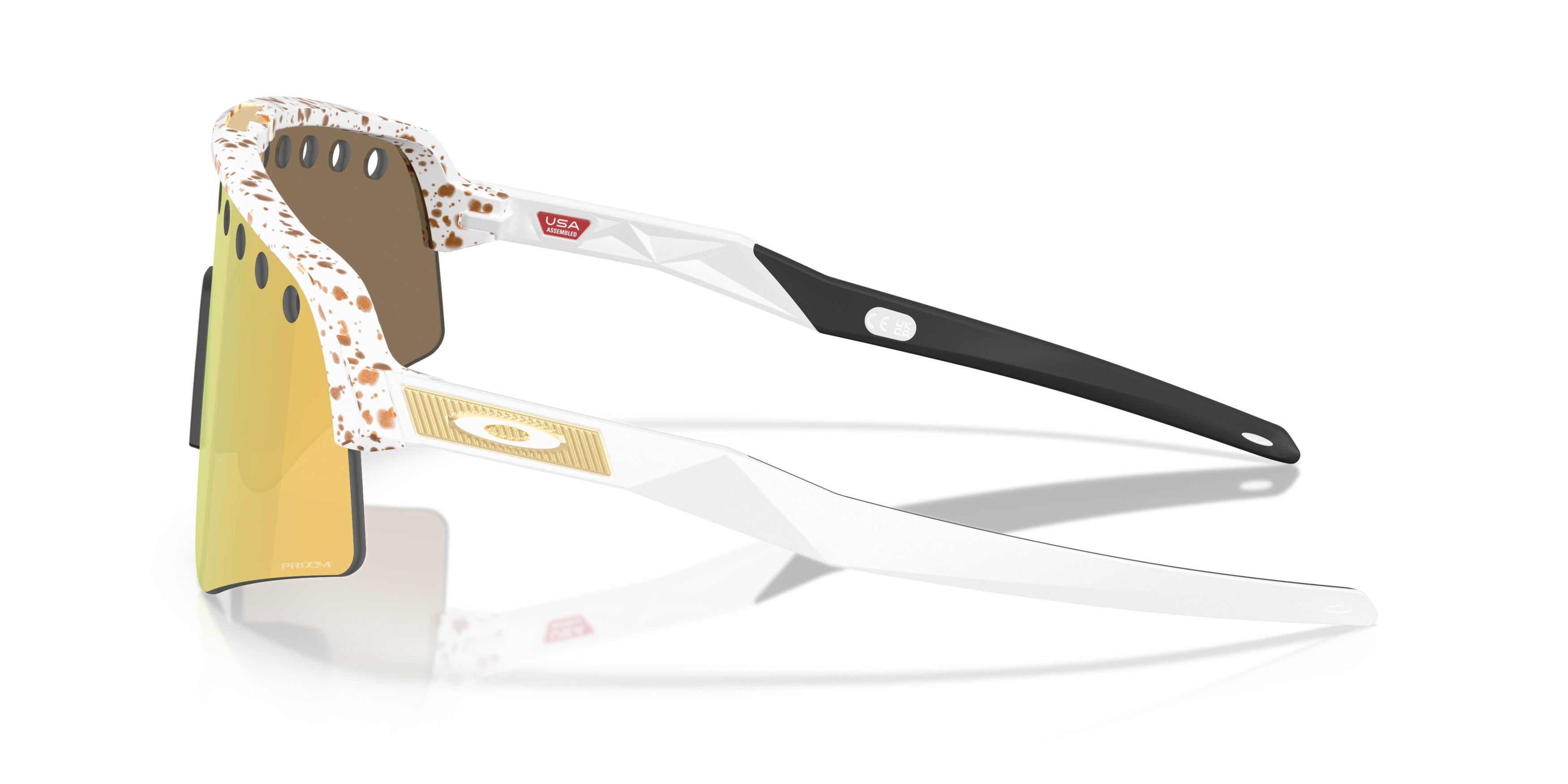 Oakley Sutro Lite Sweep Prizm 24K Sunglasses - MVDP White Splatter - WHITE/GOLD Thumbnail View 8